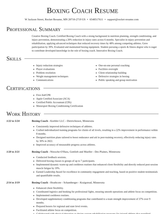 Director resume template