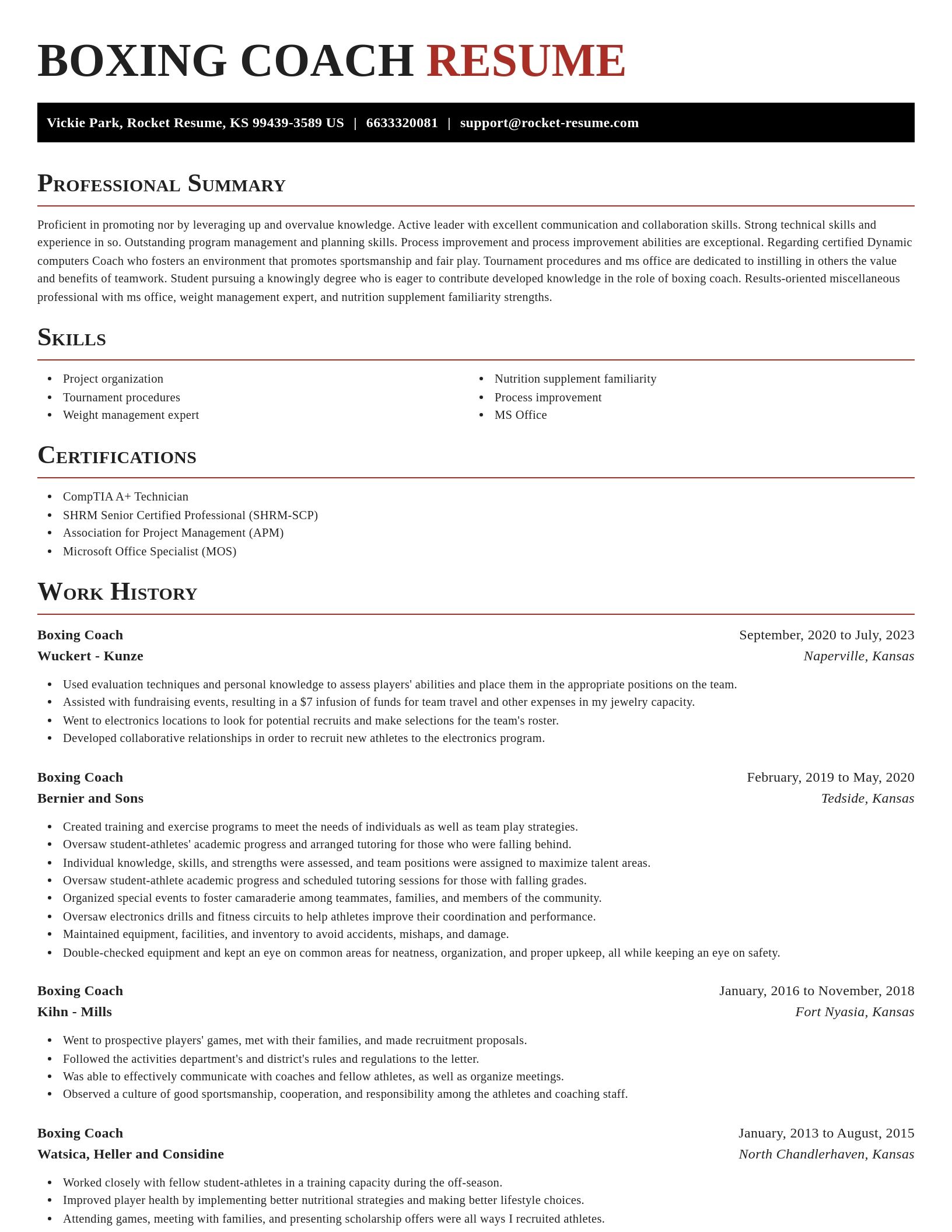 Exquisite resume template