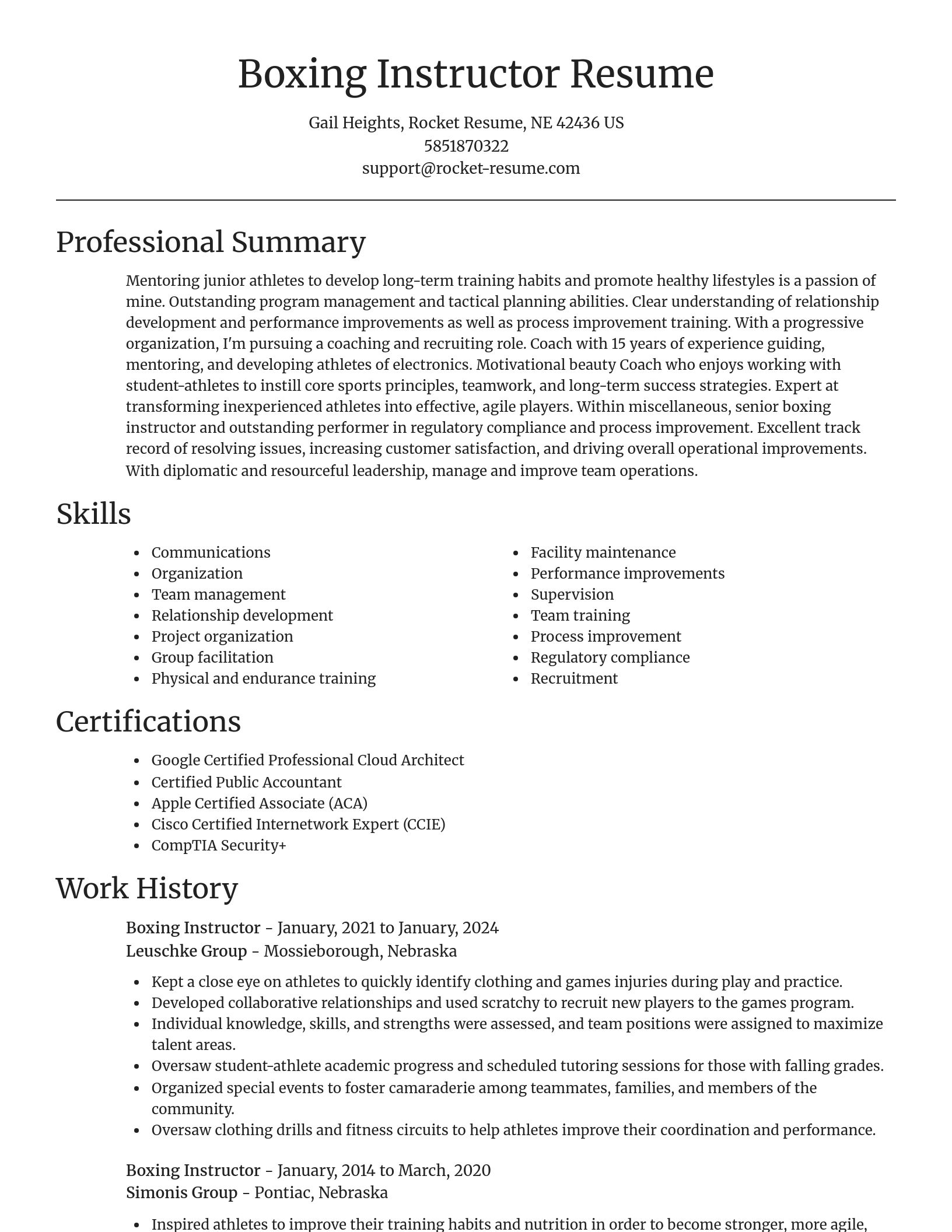 Focal Point resume template