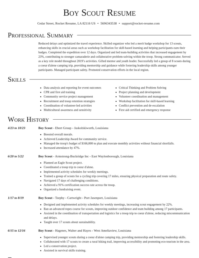 Director resume template