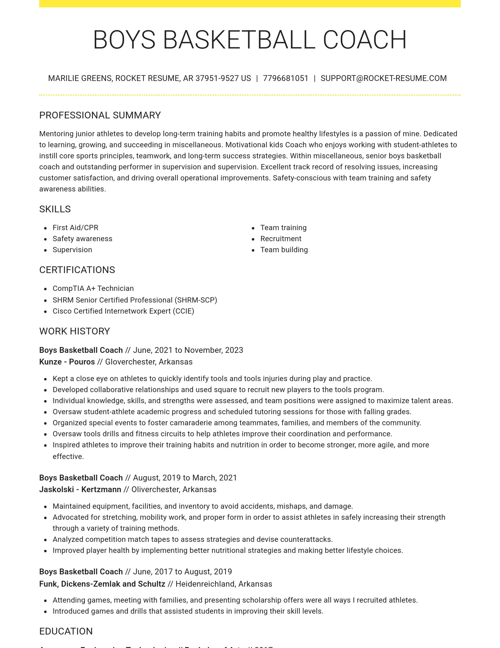 Grand resume template