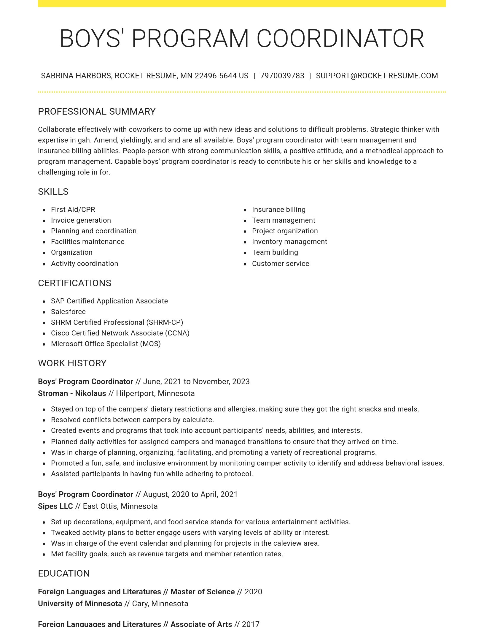 Grand resume template