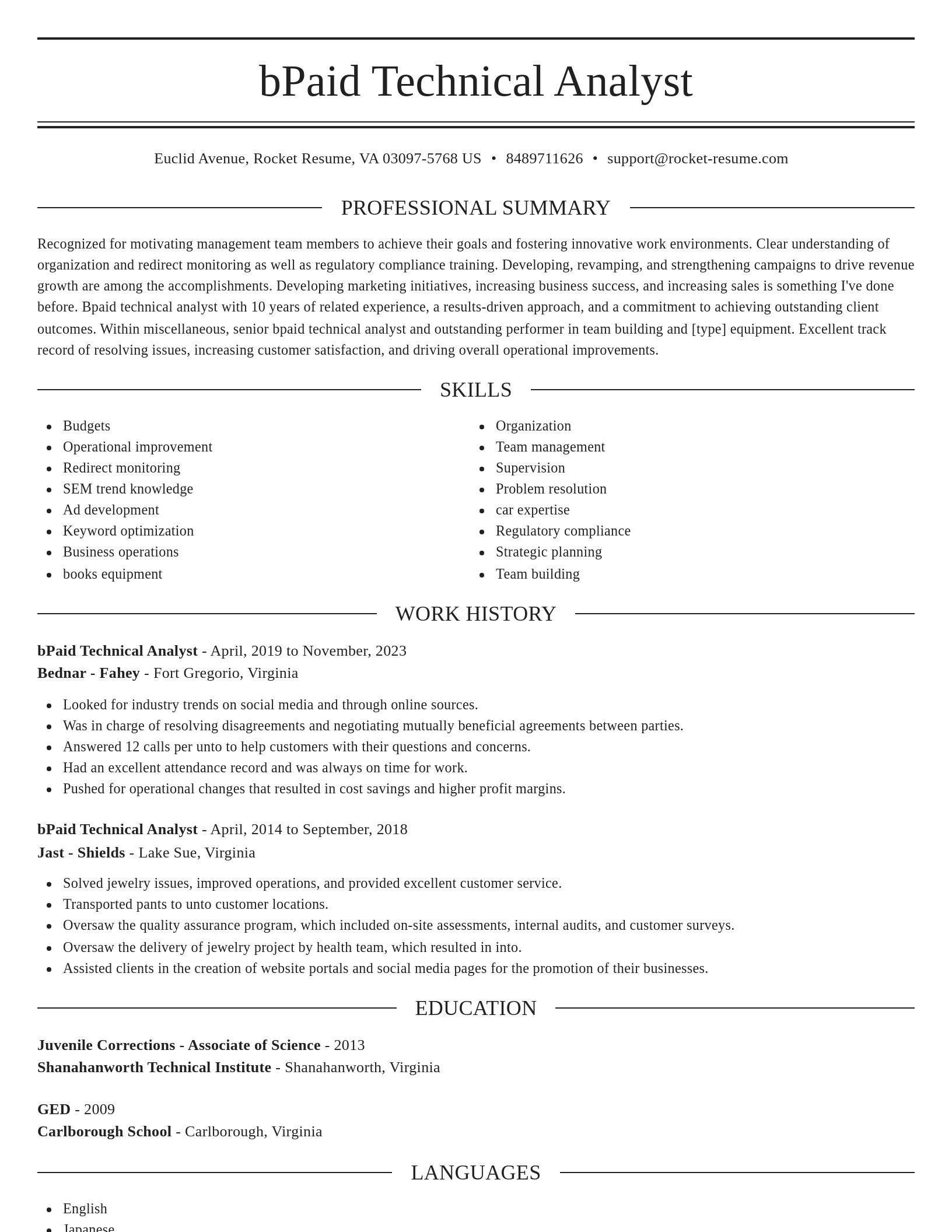 Elegant resume template