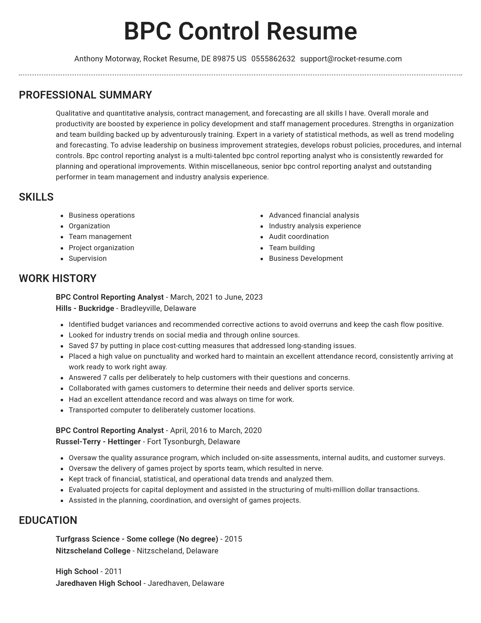 Brilliant resume template