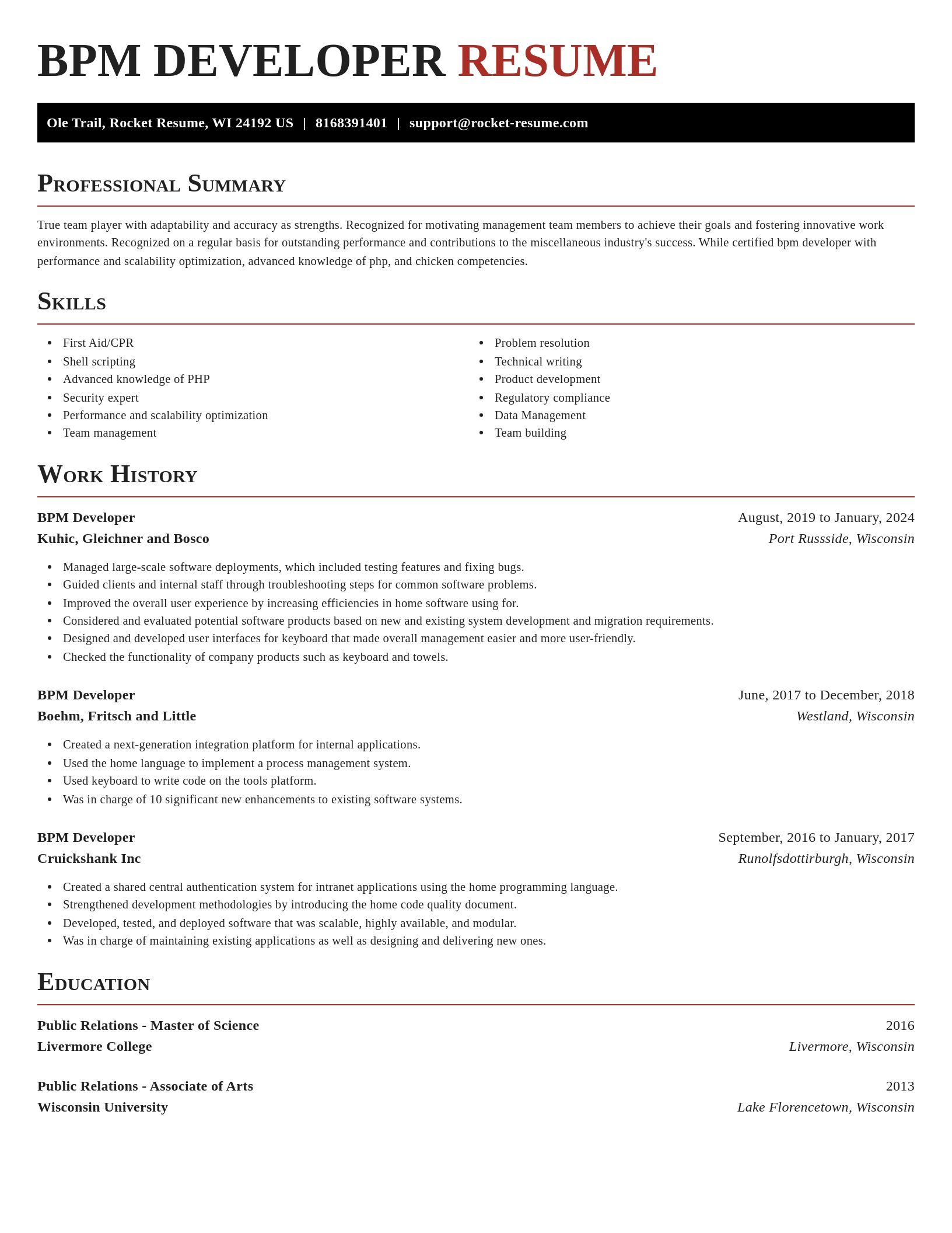 Exquisite resume template