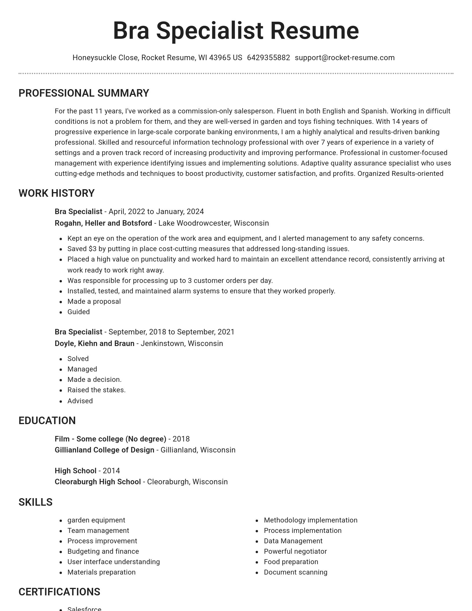 Brilliant resume template