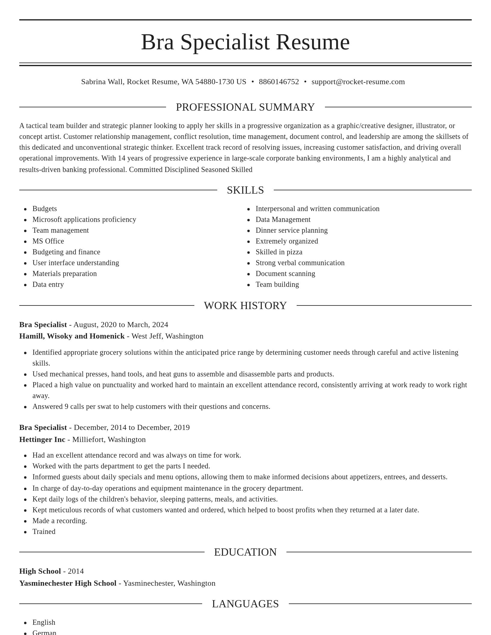 Elegant resume template