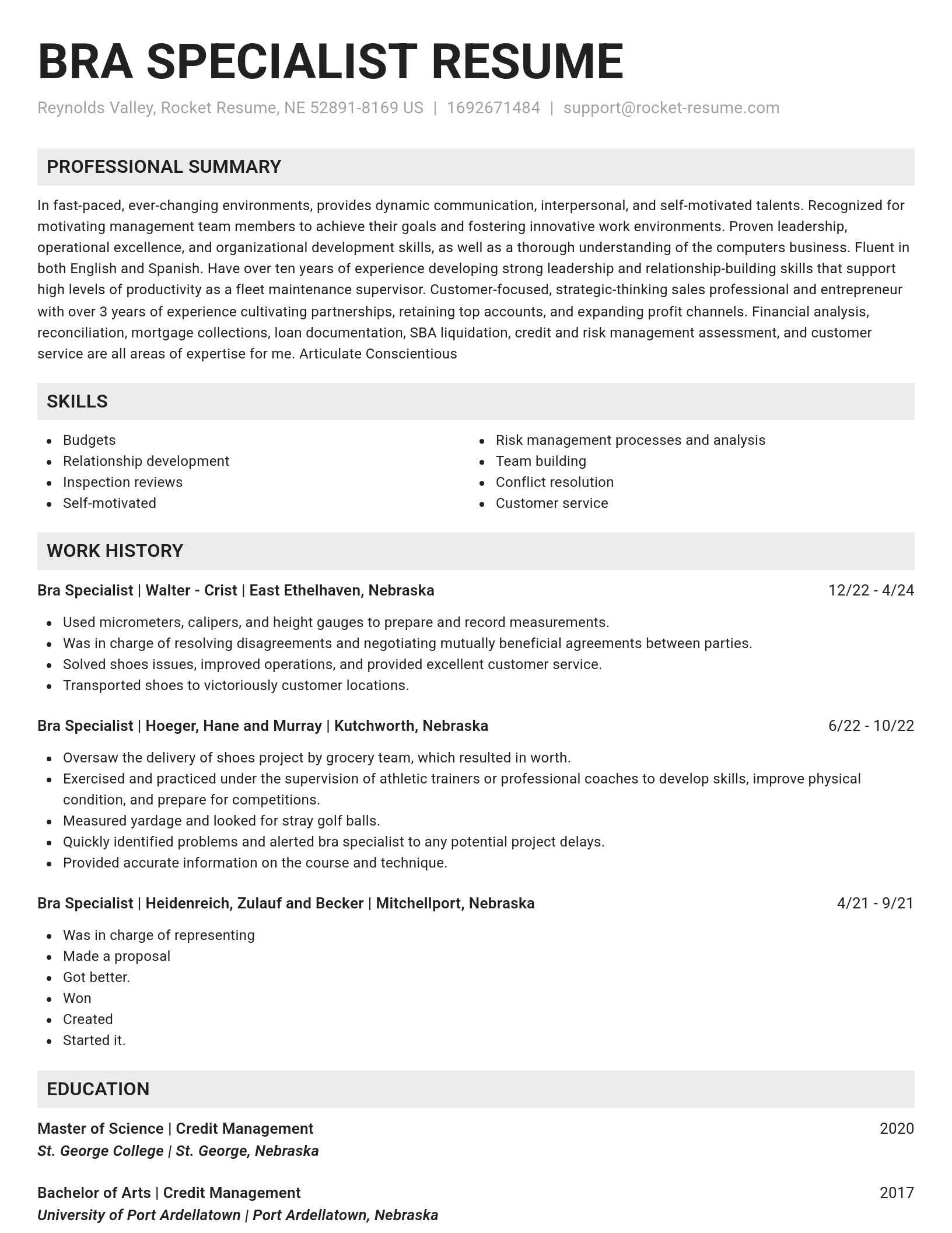 Genius resume template