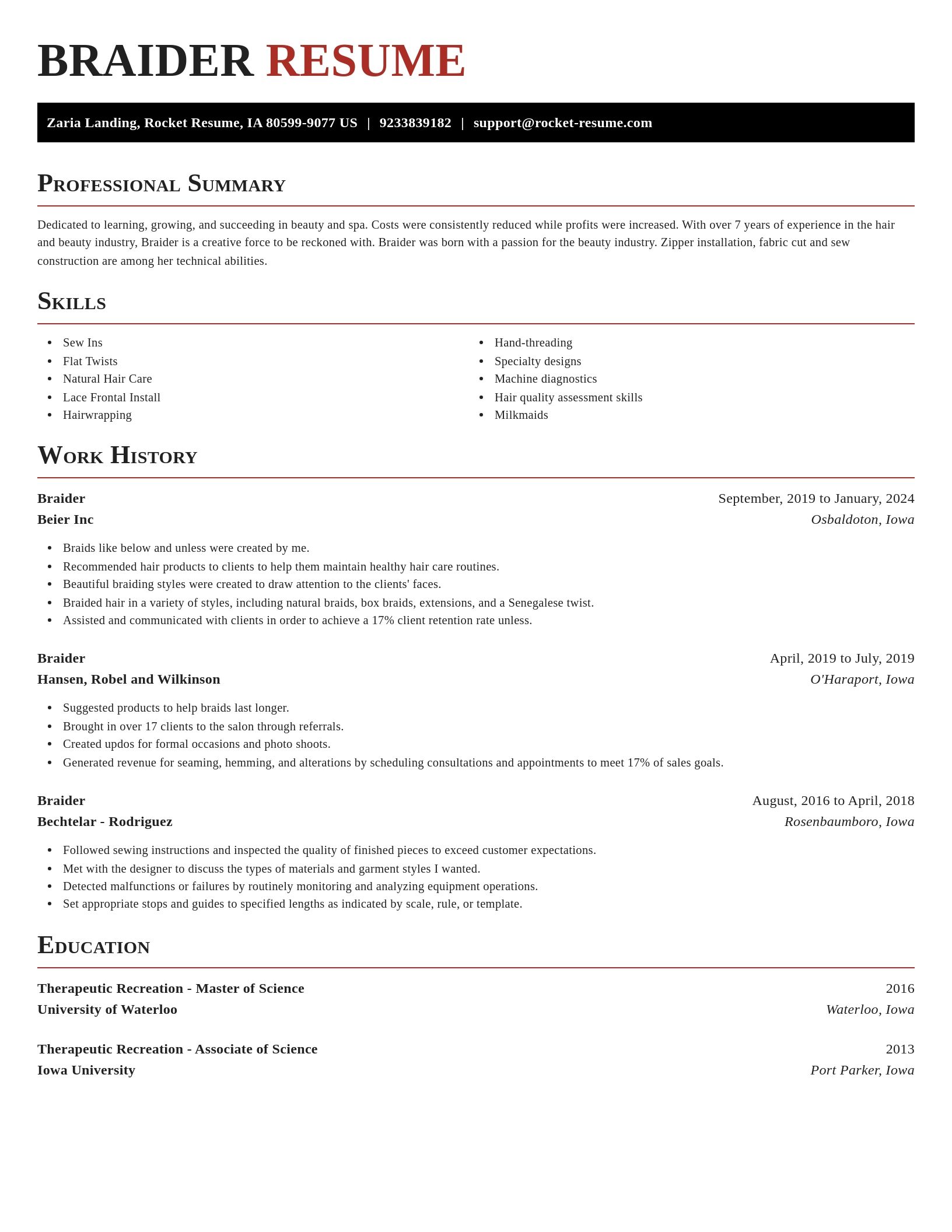 Exquisite resume template
