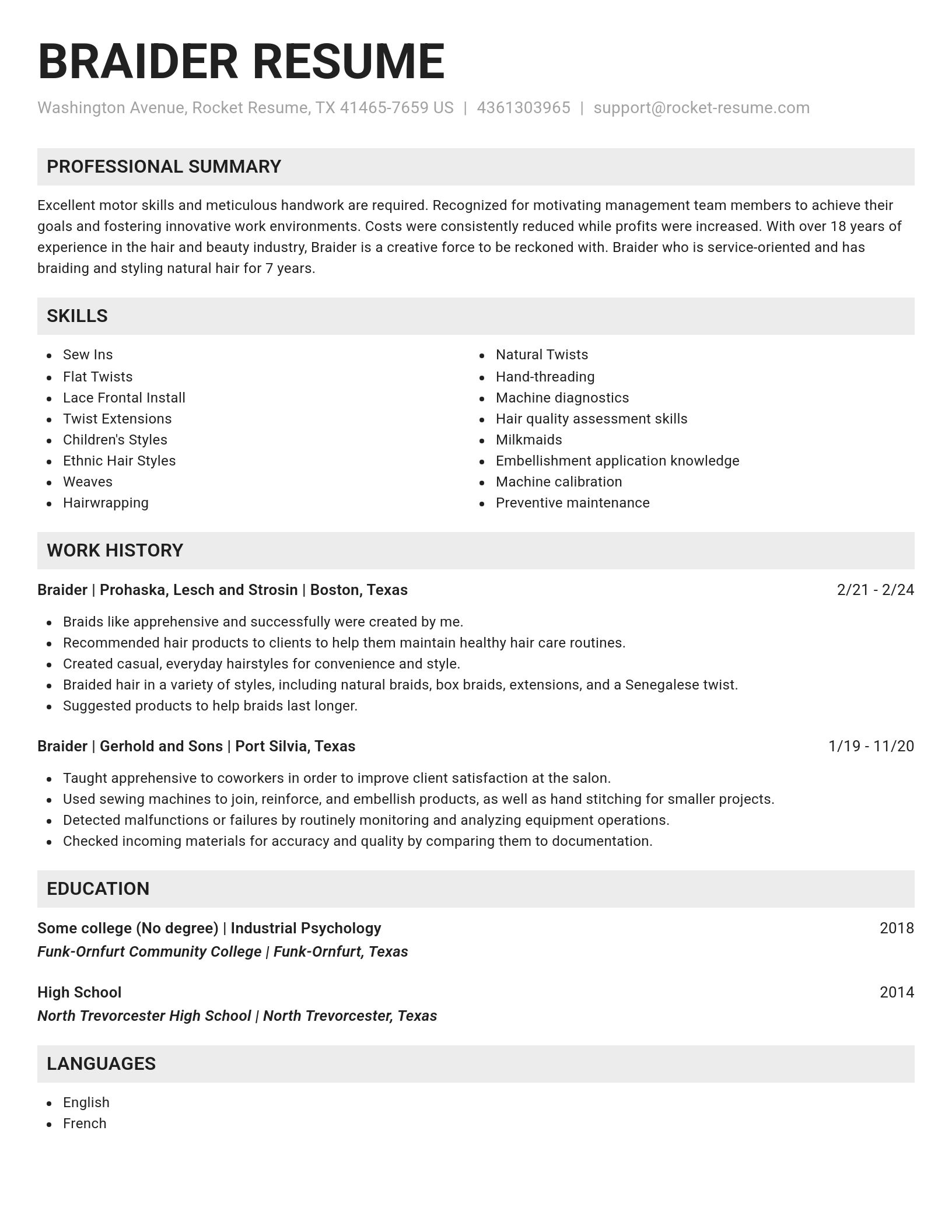 Genius resume template