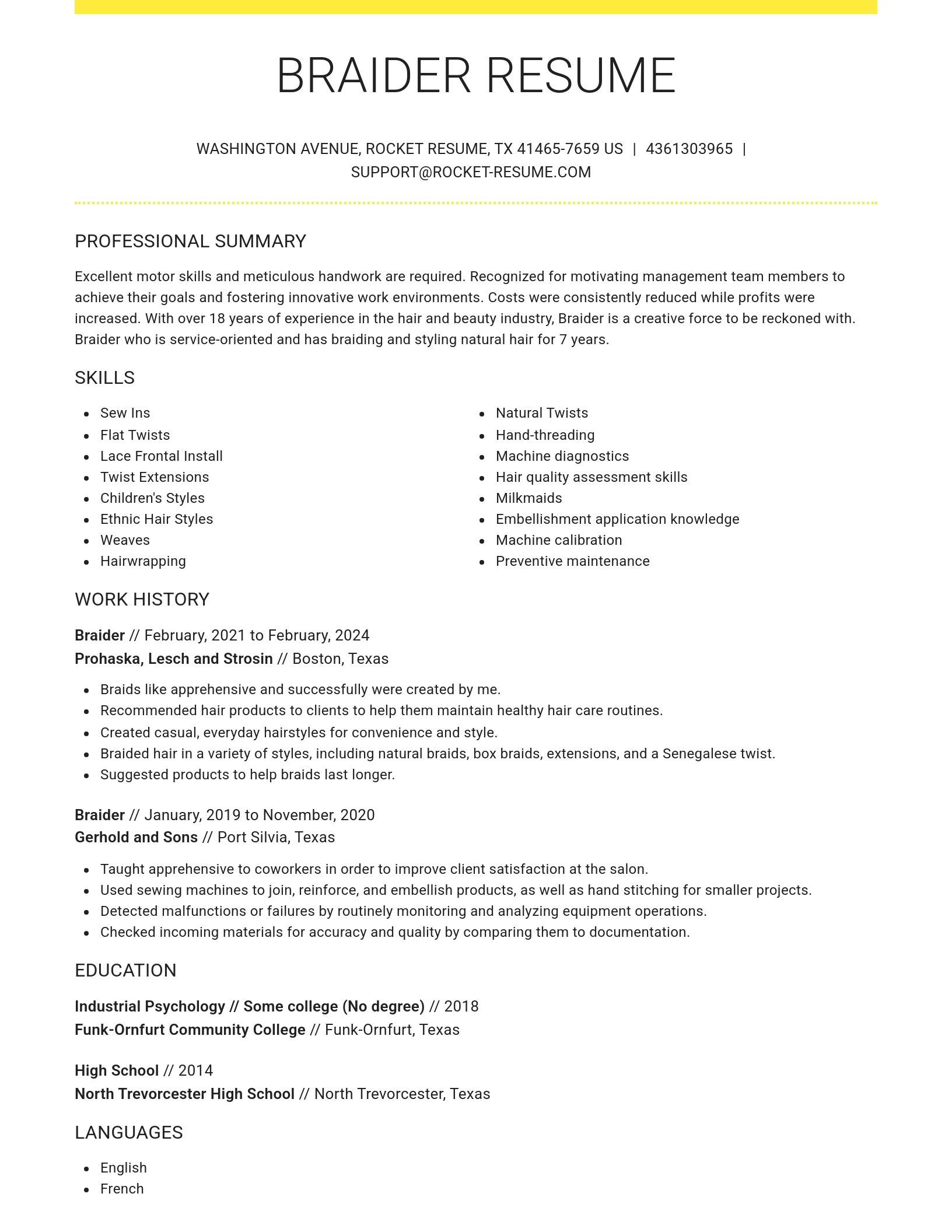 Grand resume template