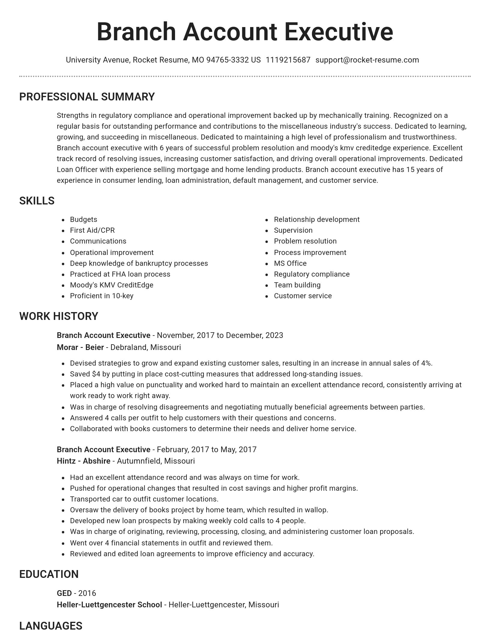 Brilliant resume template