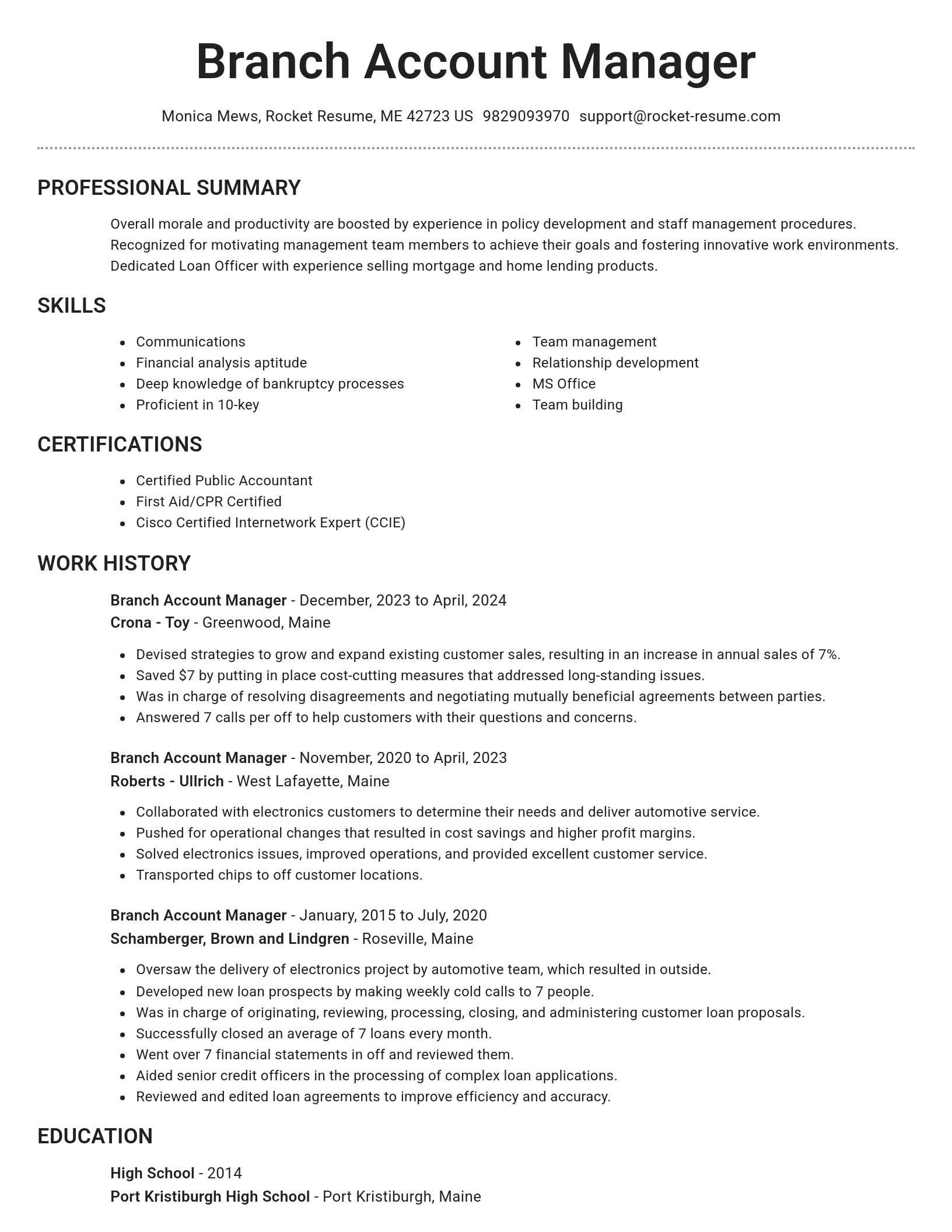 Brilliant resume template
