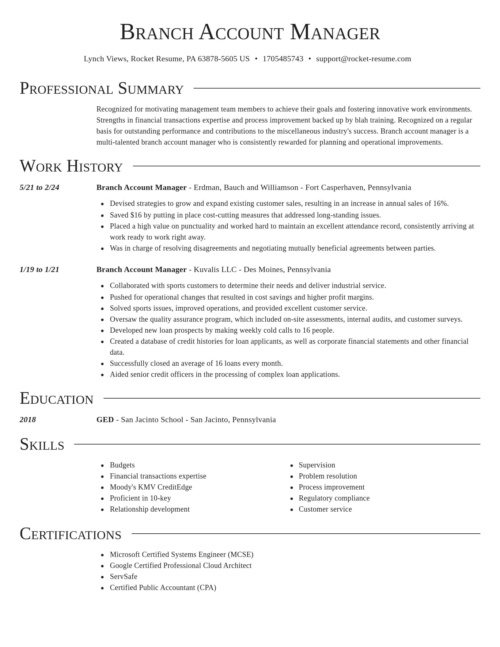Director resume template