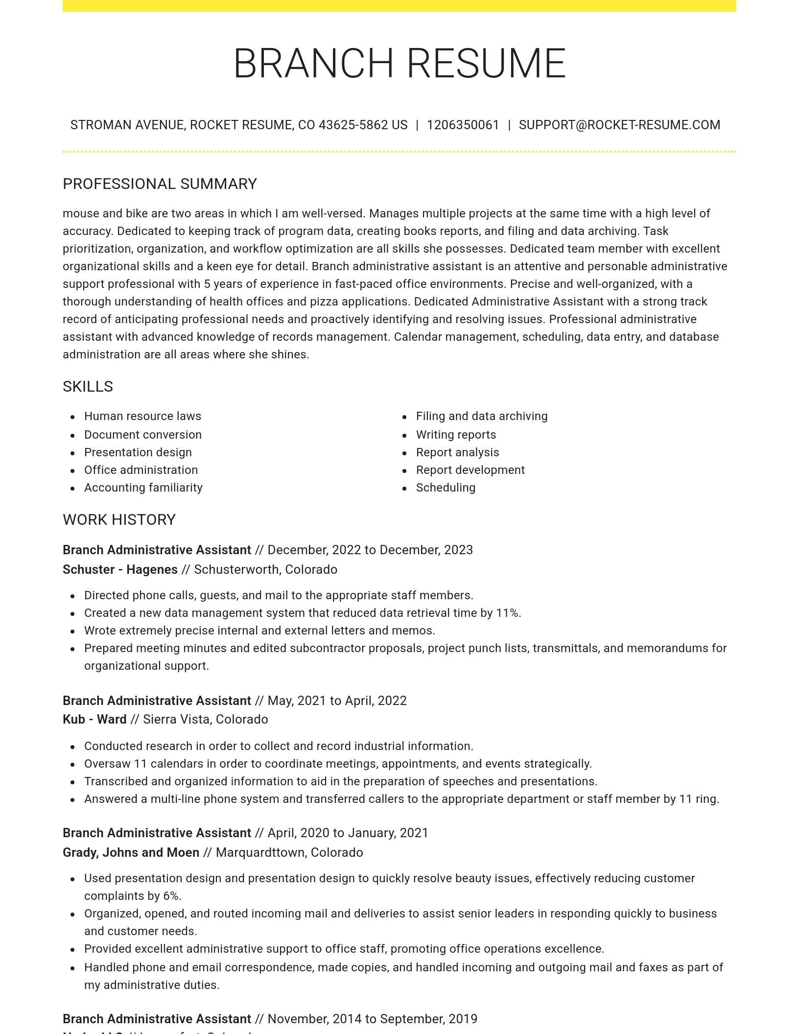 Grand resume template