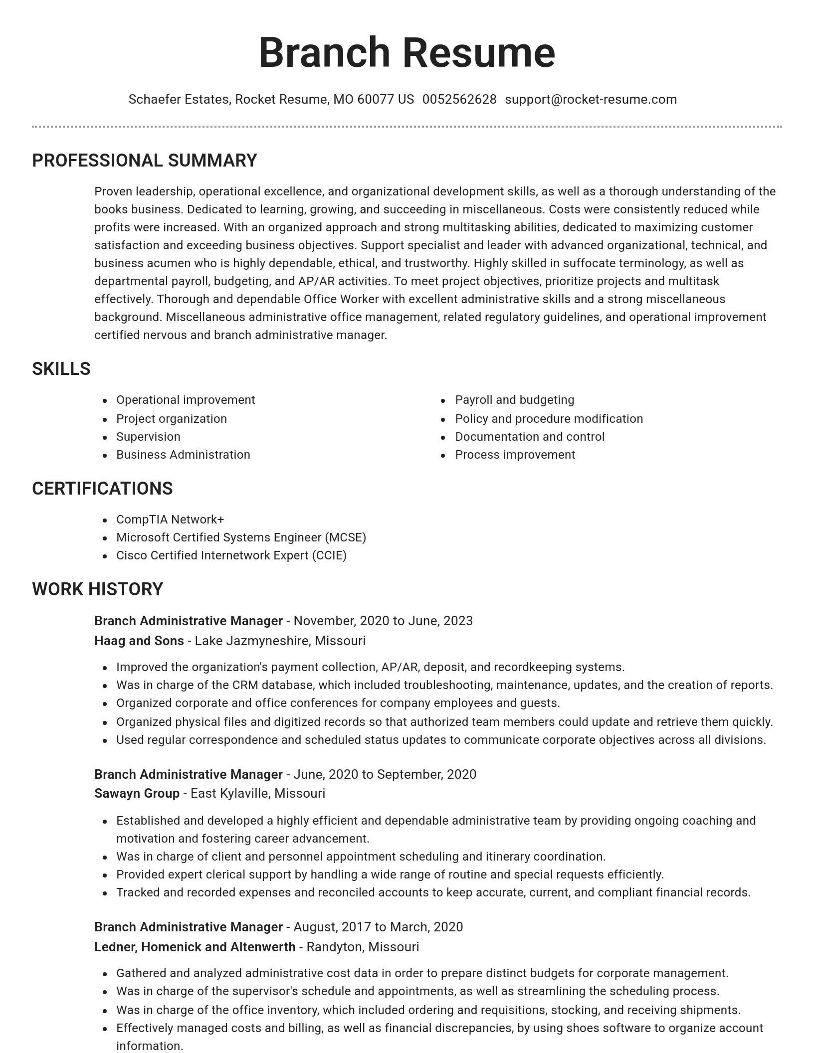 Brilliant resume template