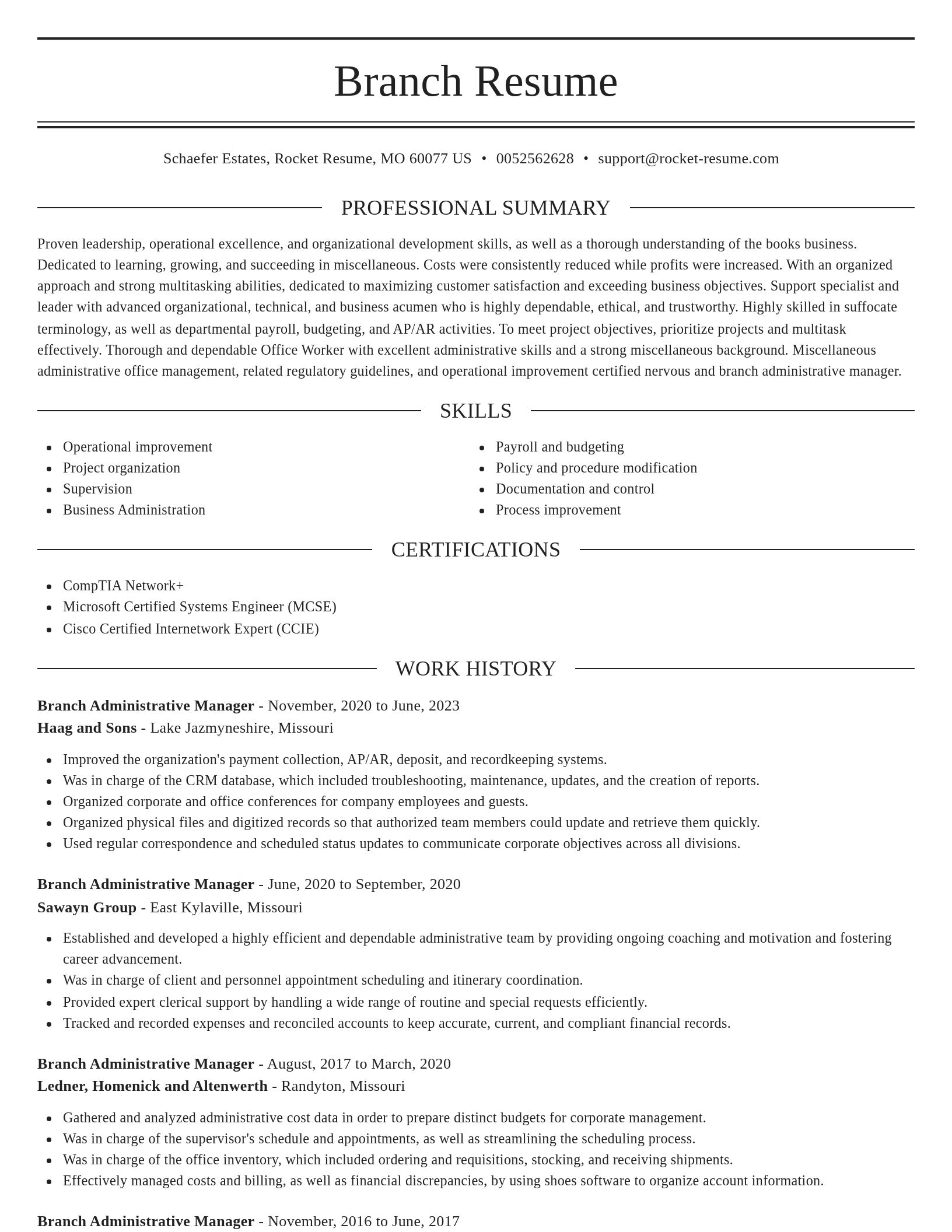 Elegant resume template