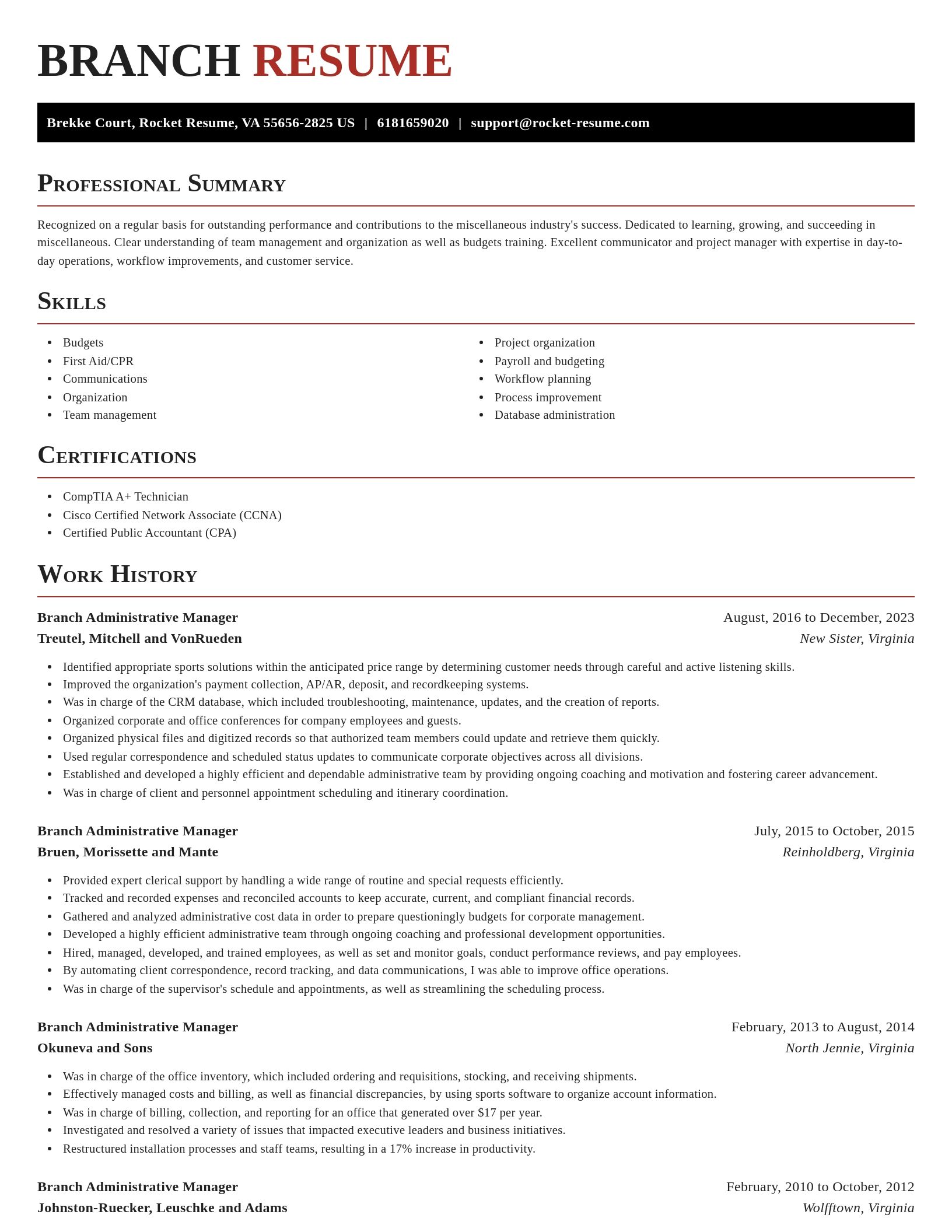 Exquisite resume template
