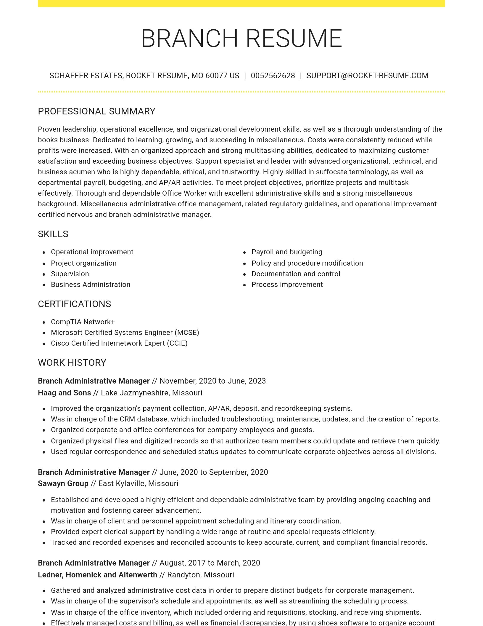 Grand resume template
