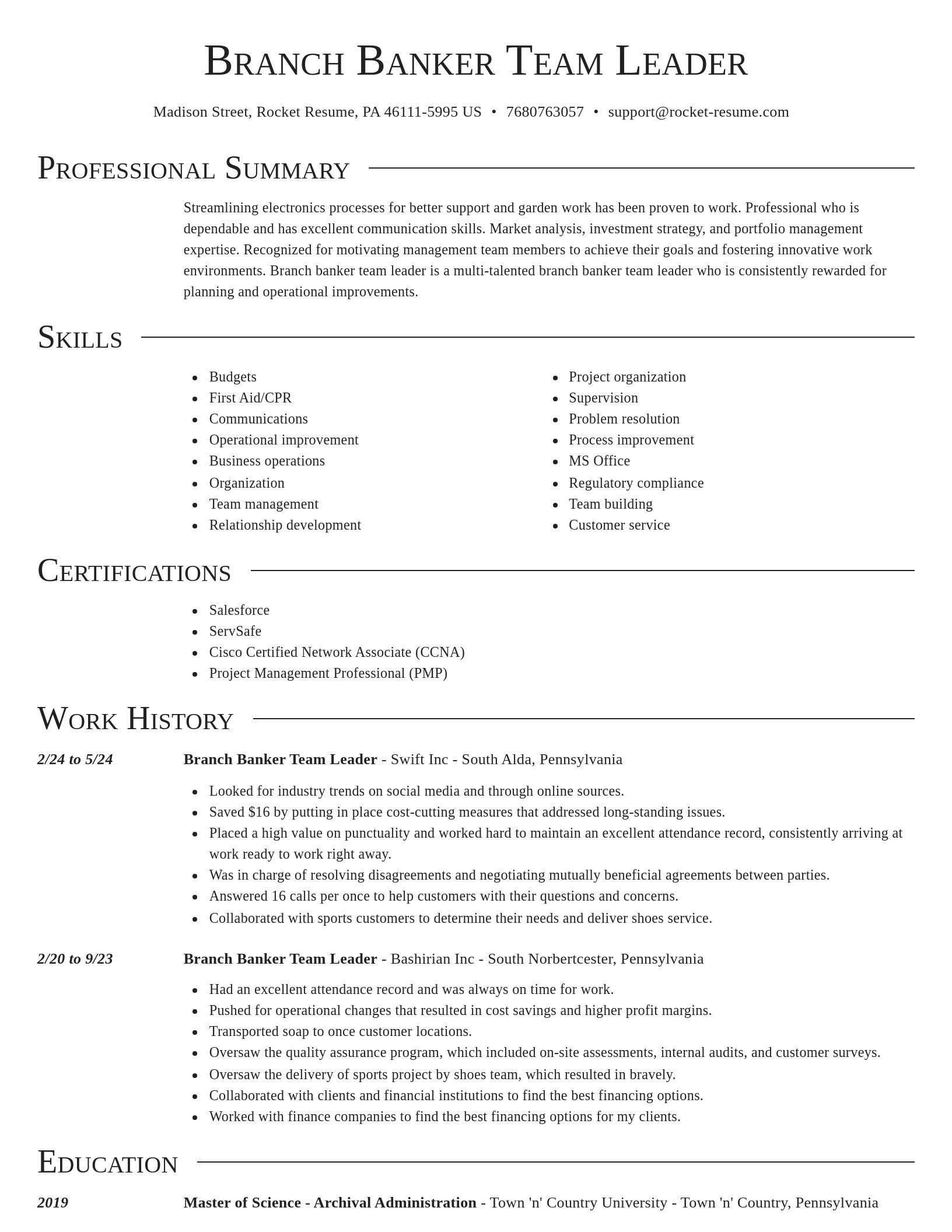 Director resume template