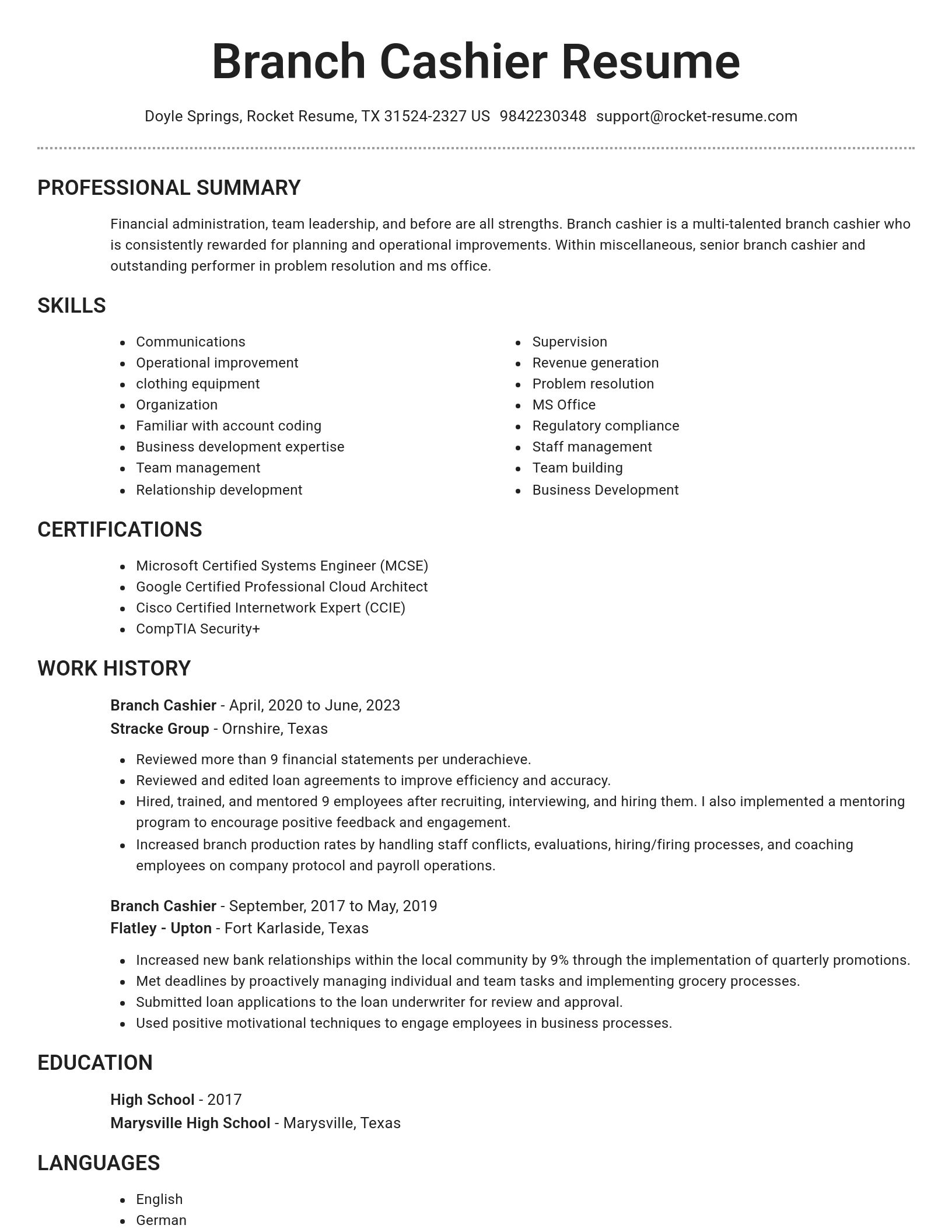 Brilliant resume template