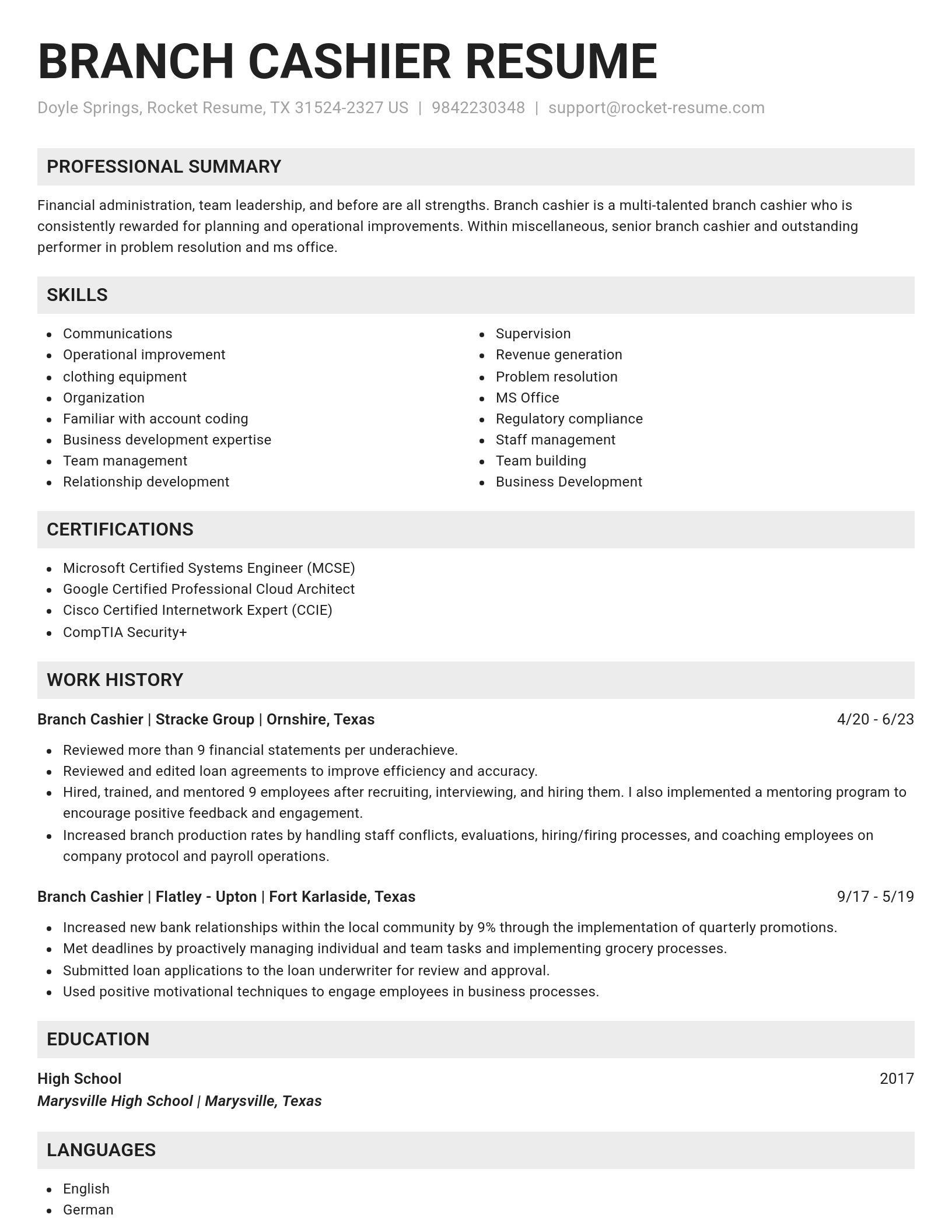 Genius resume template