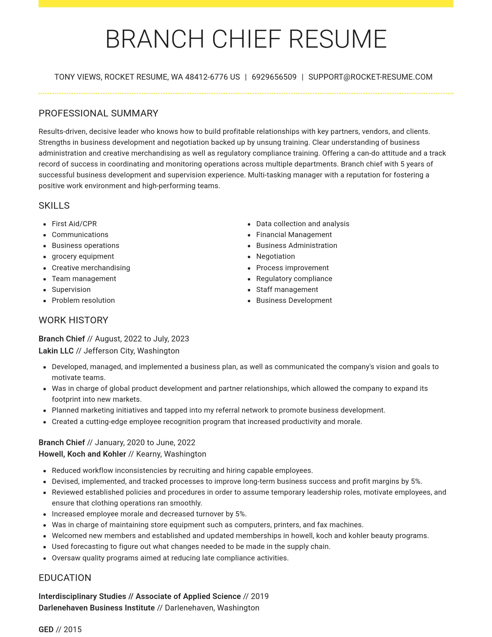 Grand resume template