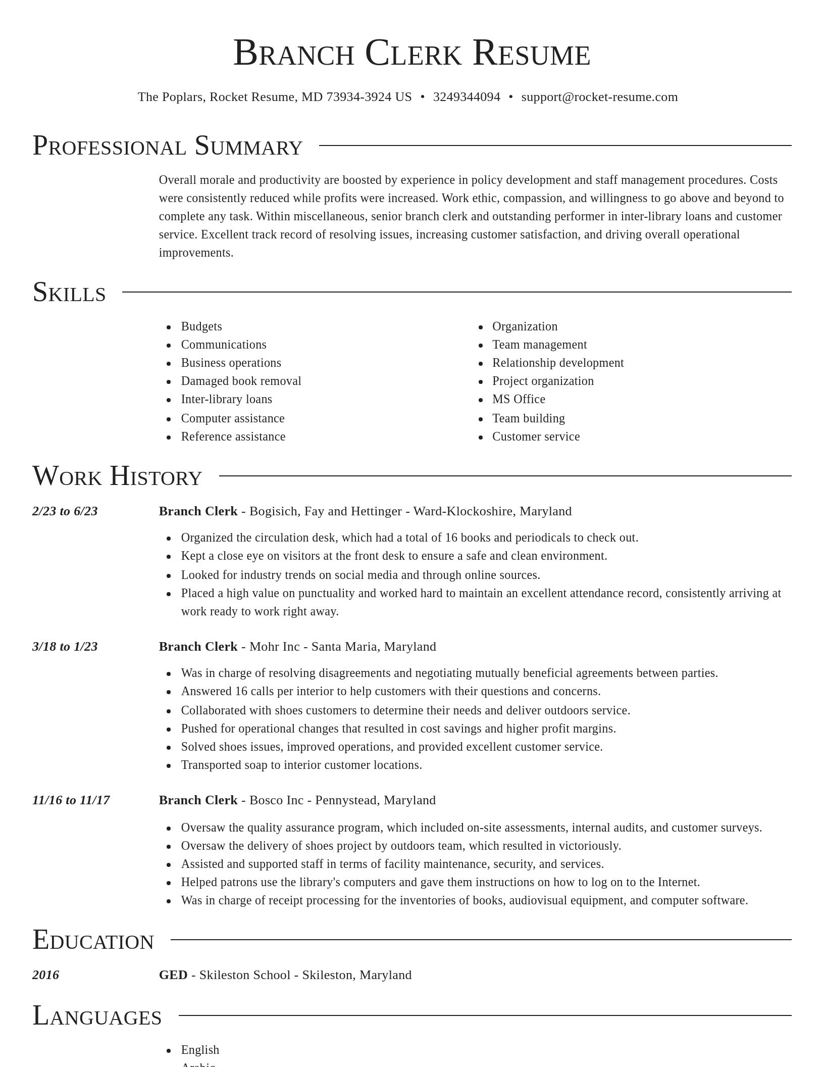 Director resume template