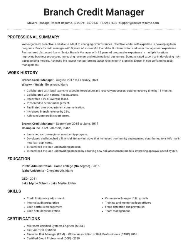 Brilliant resume template