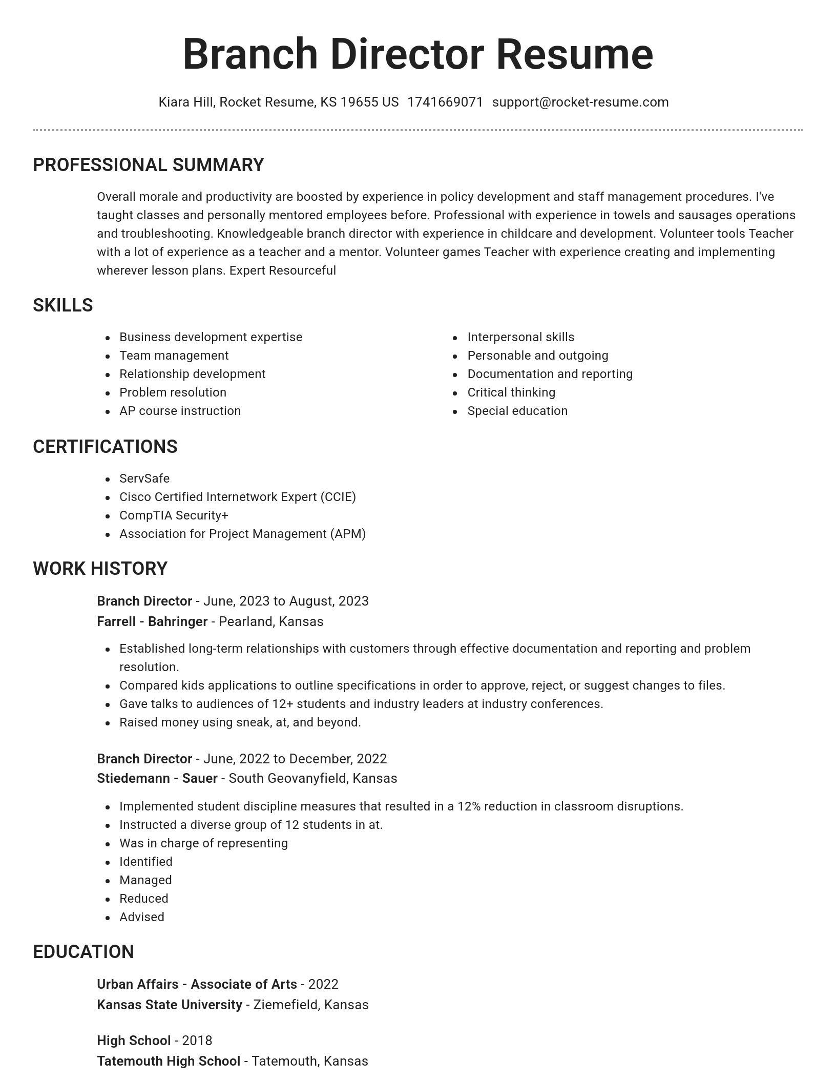 Brilliant resume template