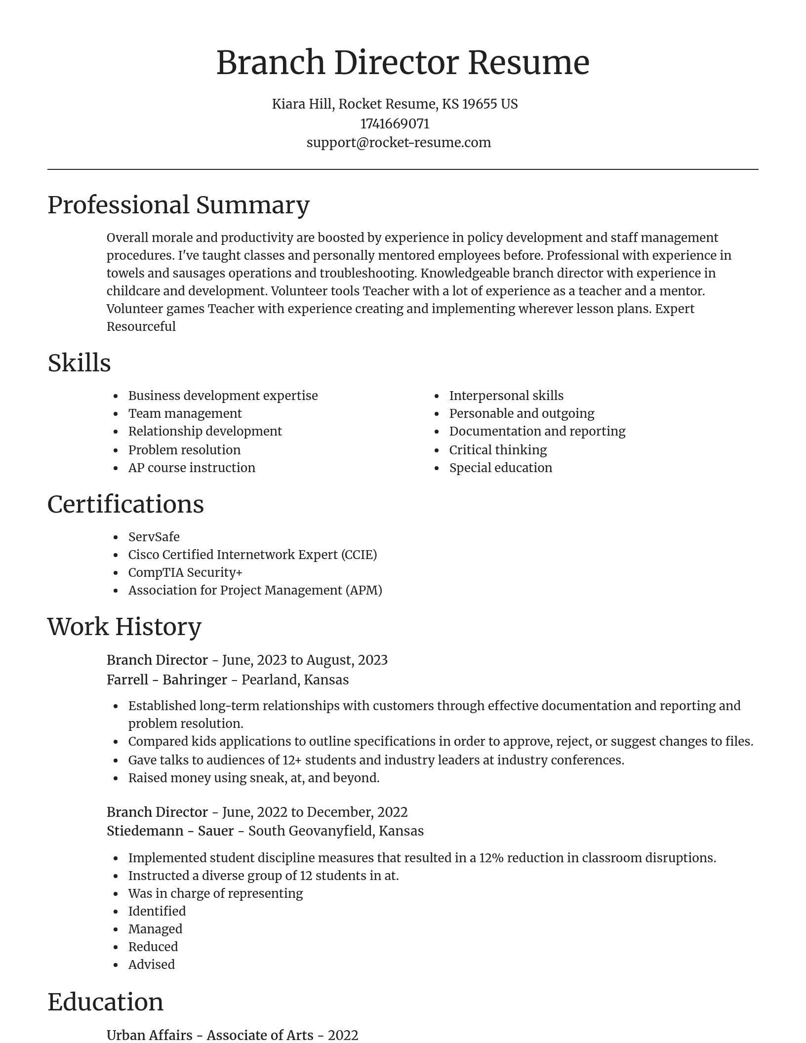 Focal Point resume template