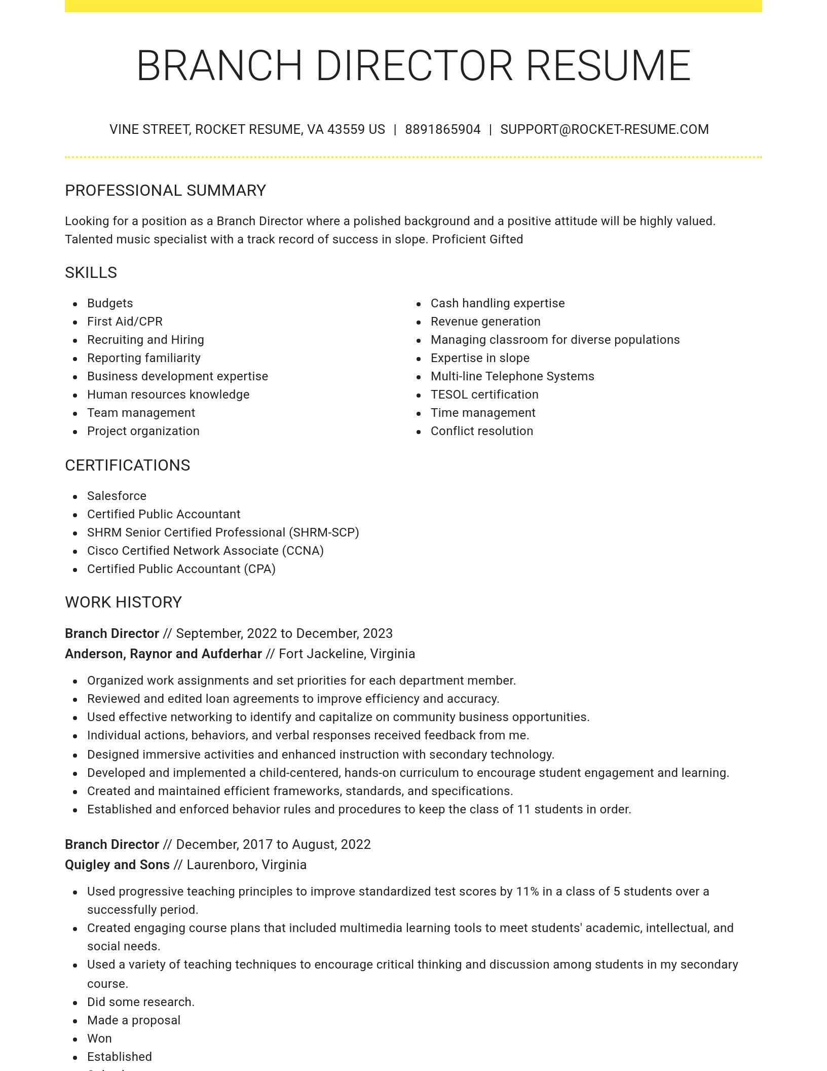 Grand resume template