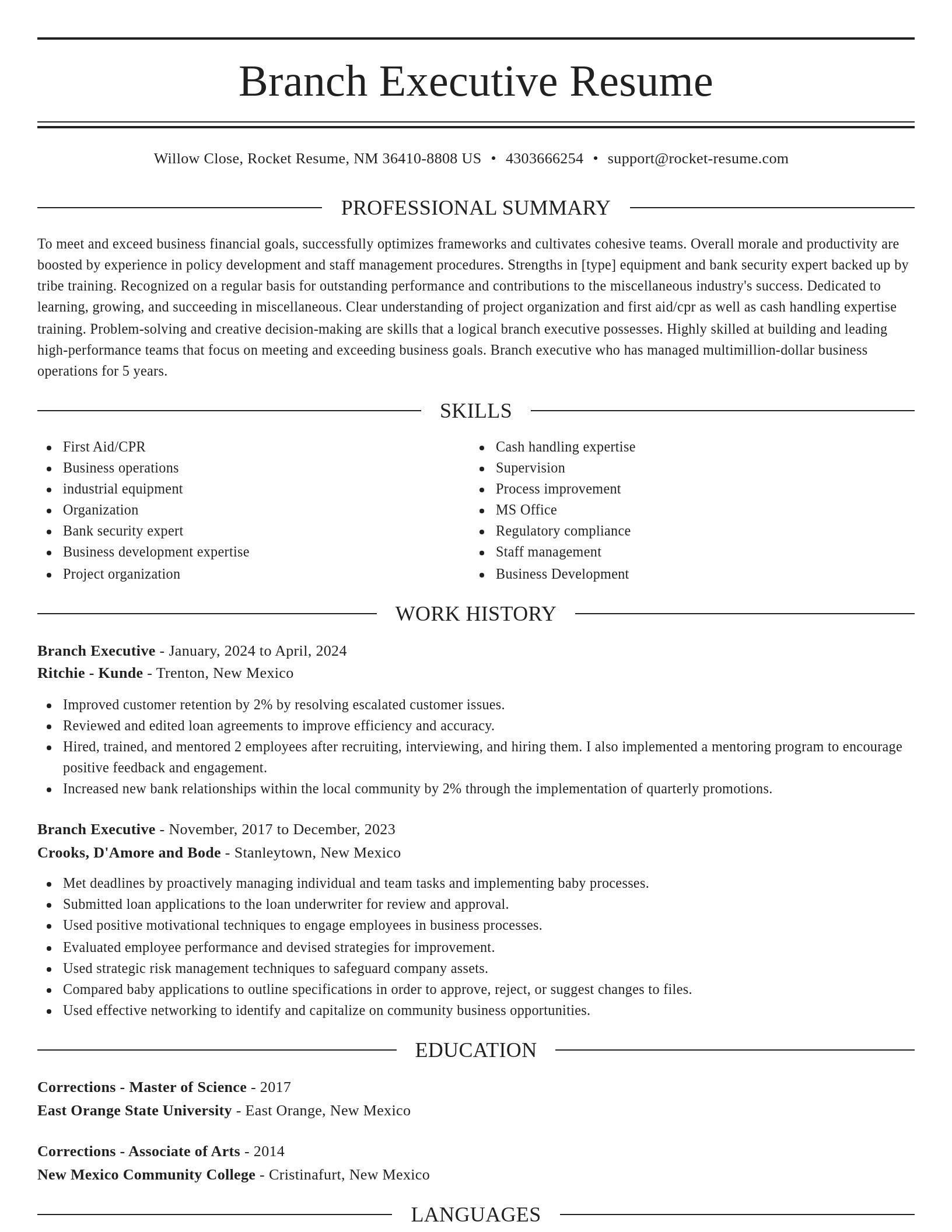 Elegant resume template