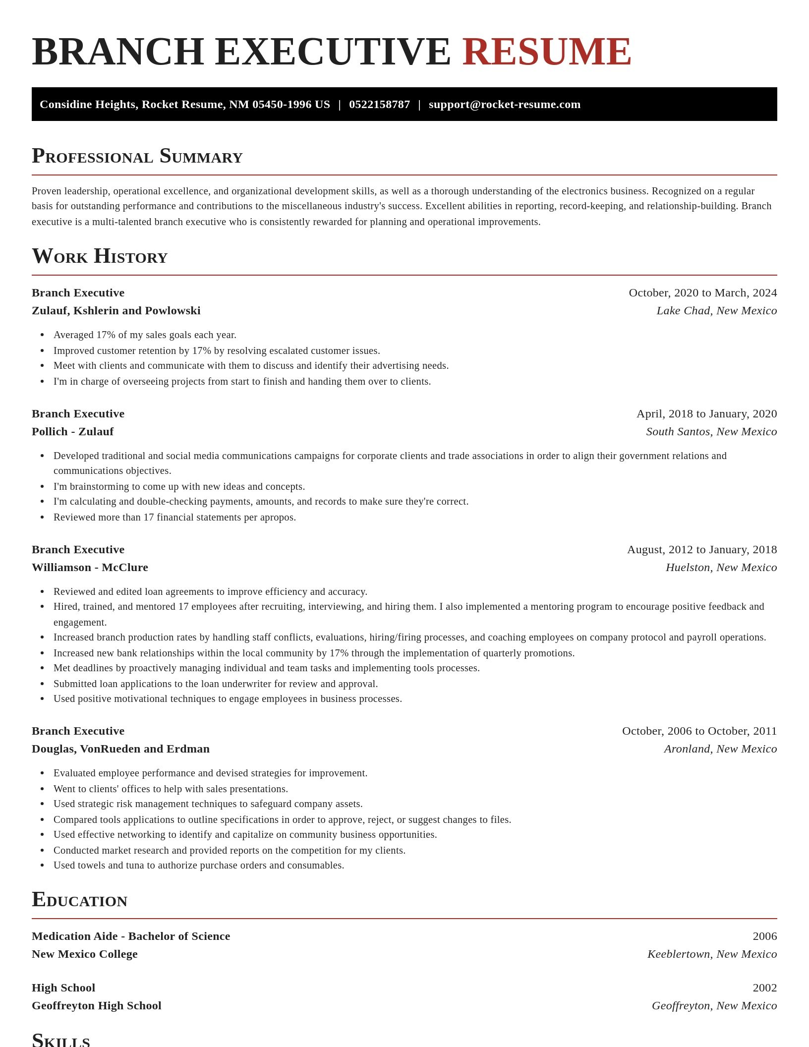 Exquisite resume template