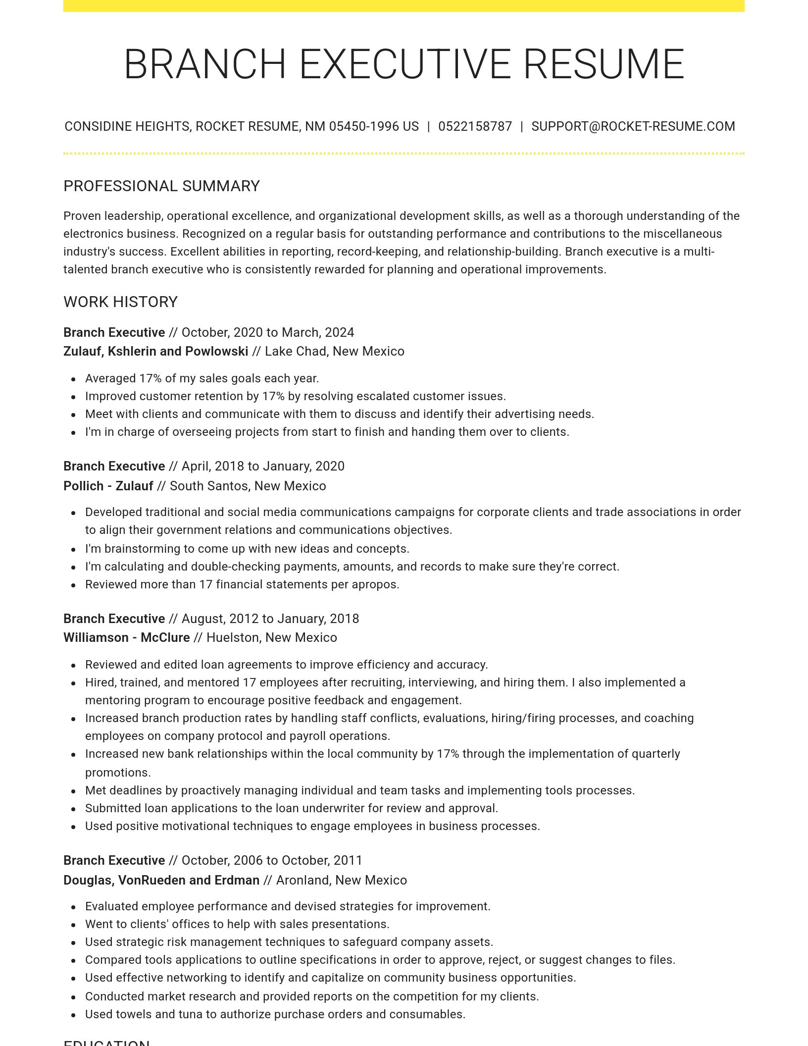 Grand resume template