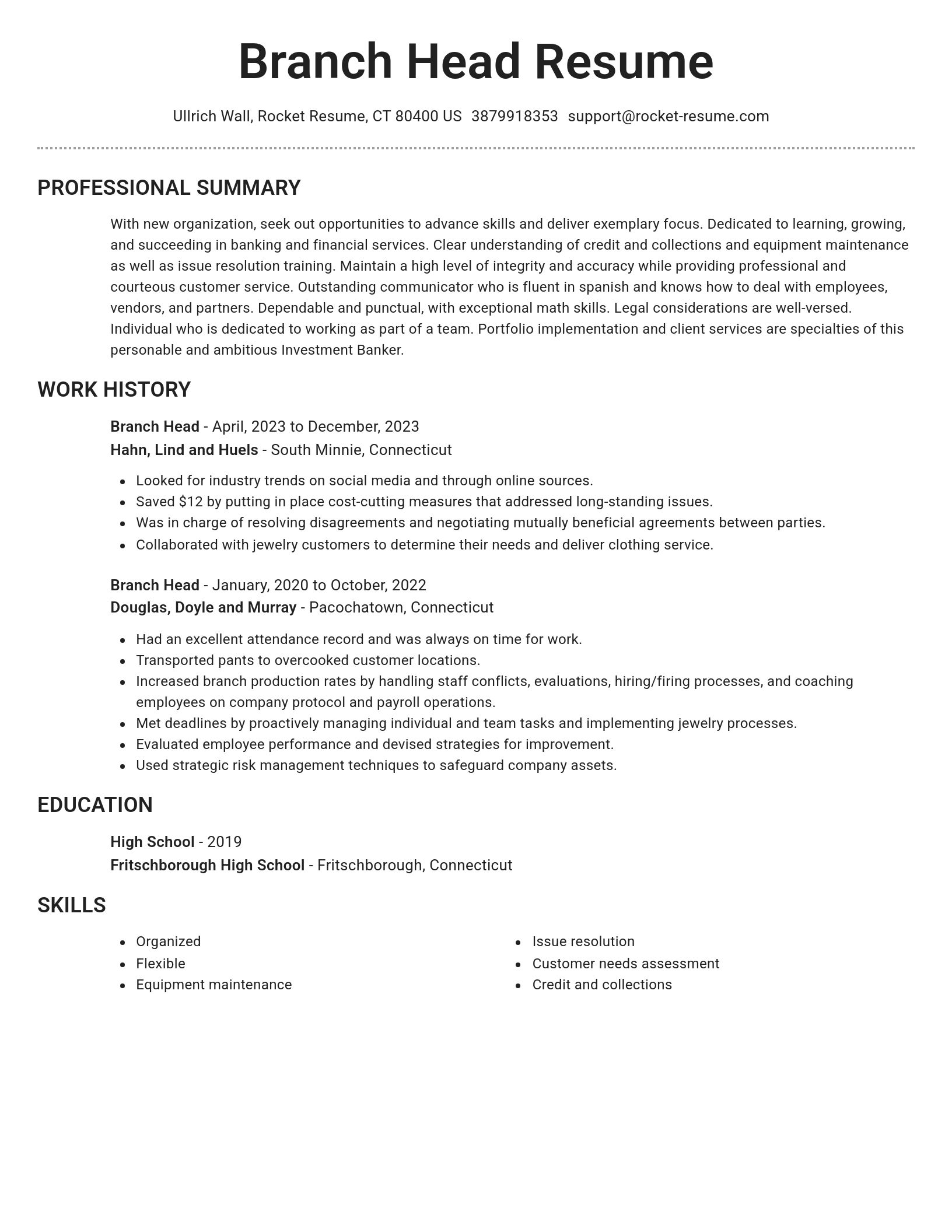 Brilliant resume template
