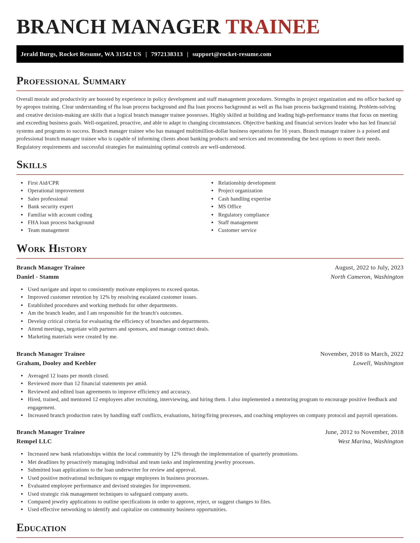 Exquisite resume template