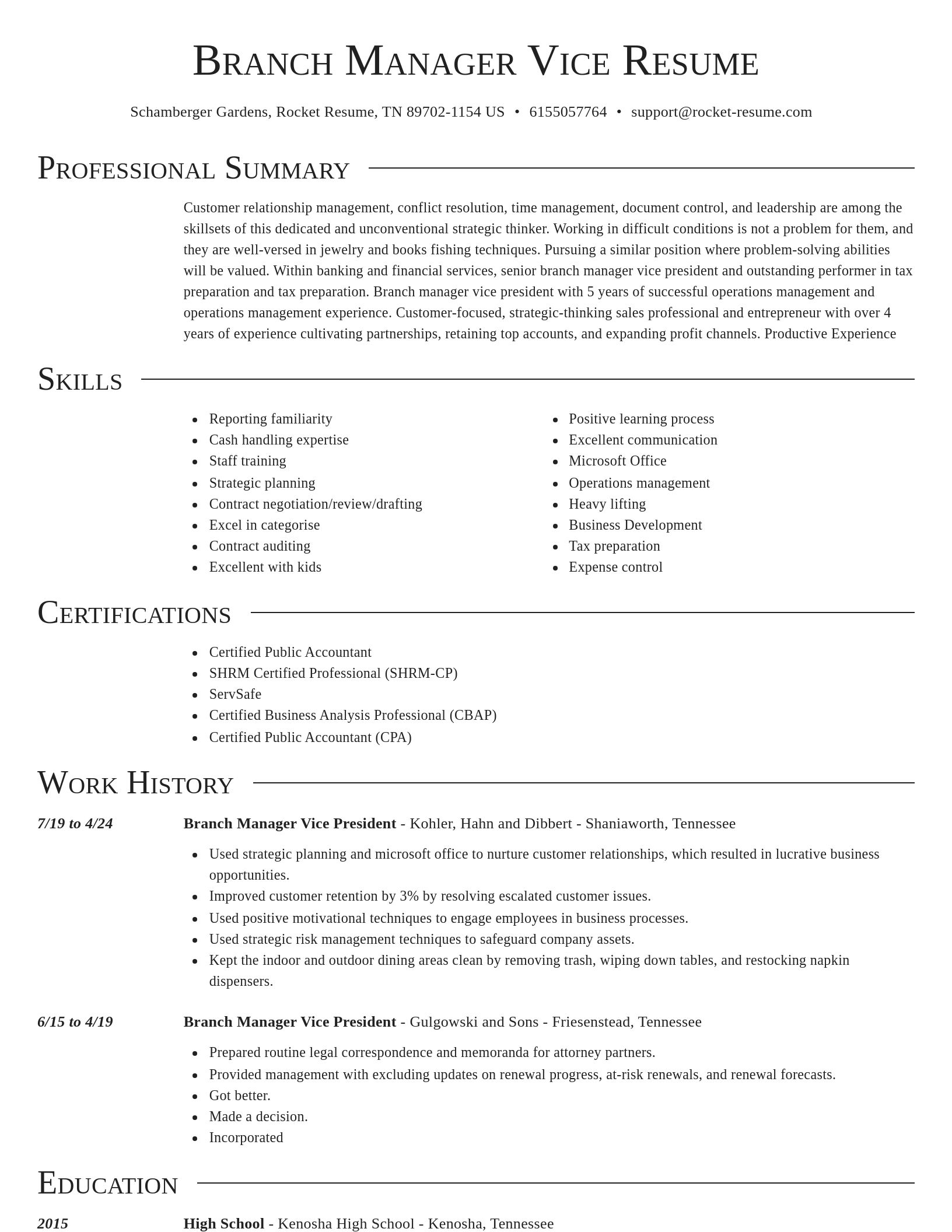 Director resume template