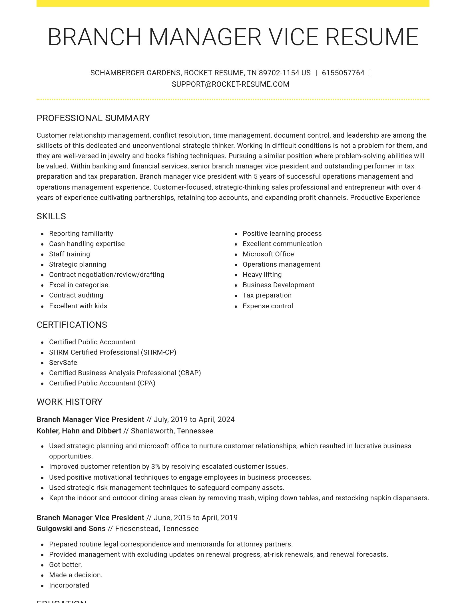 Grand resume template