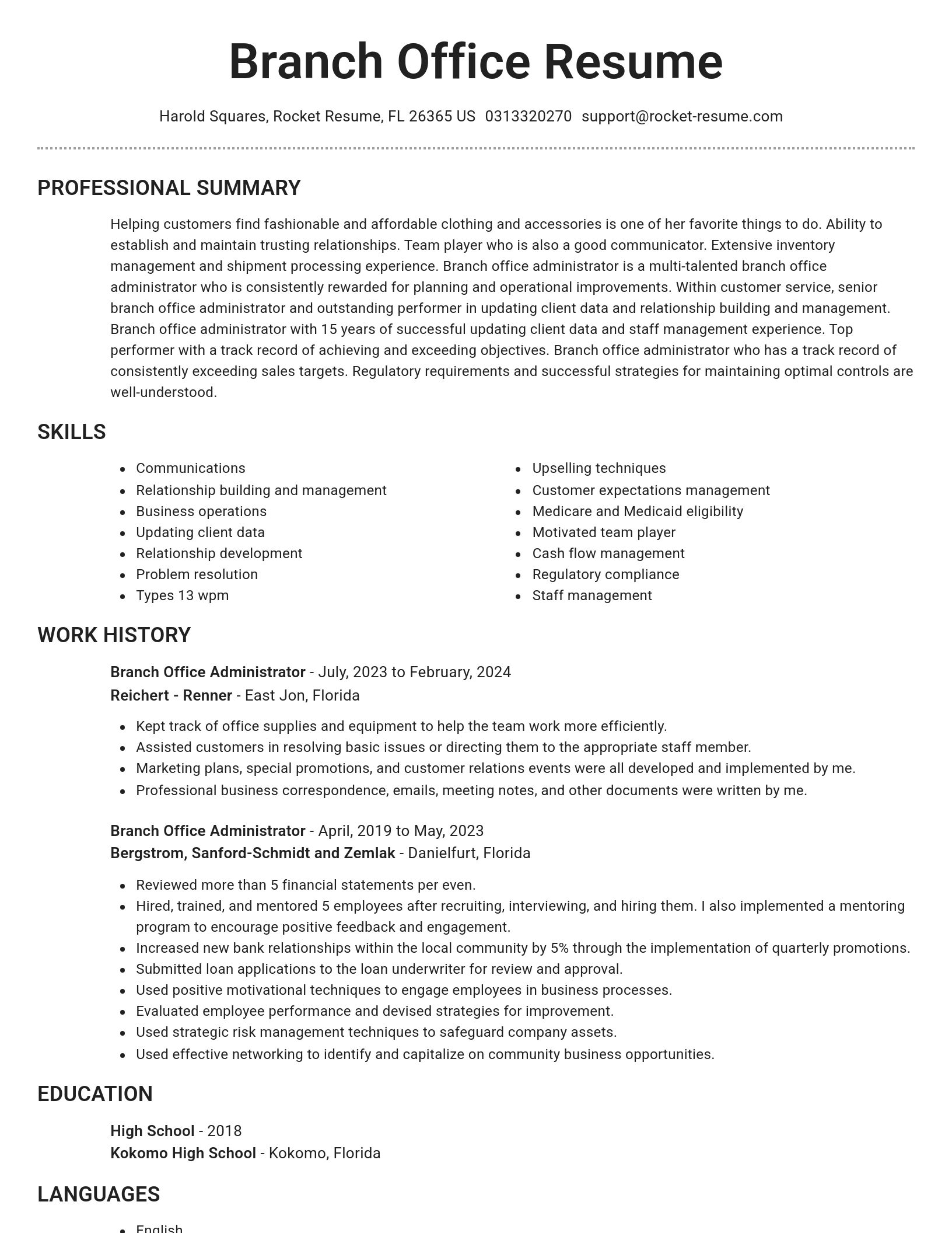 Brilliant resume template