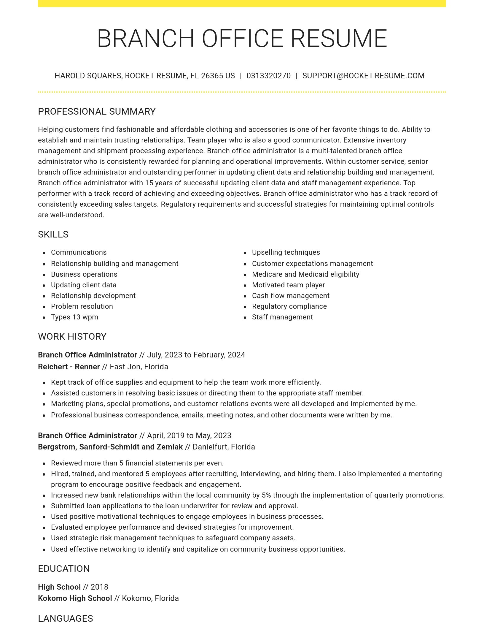 Grand resume template