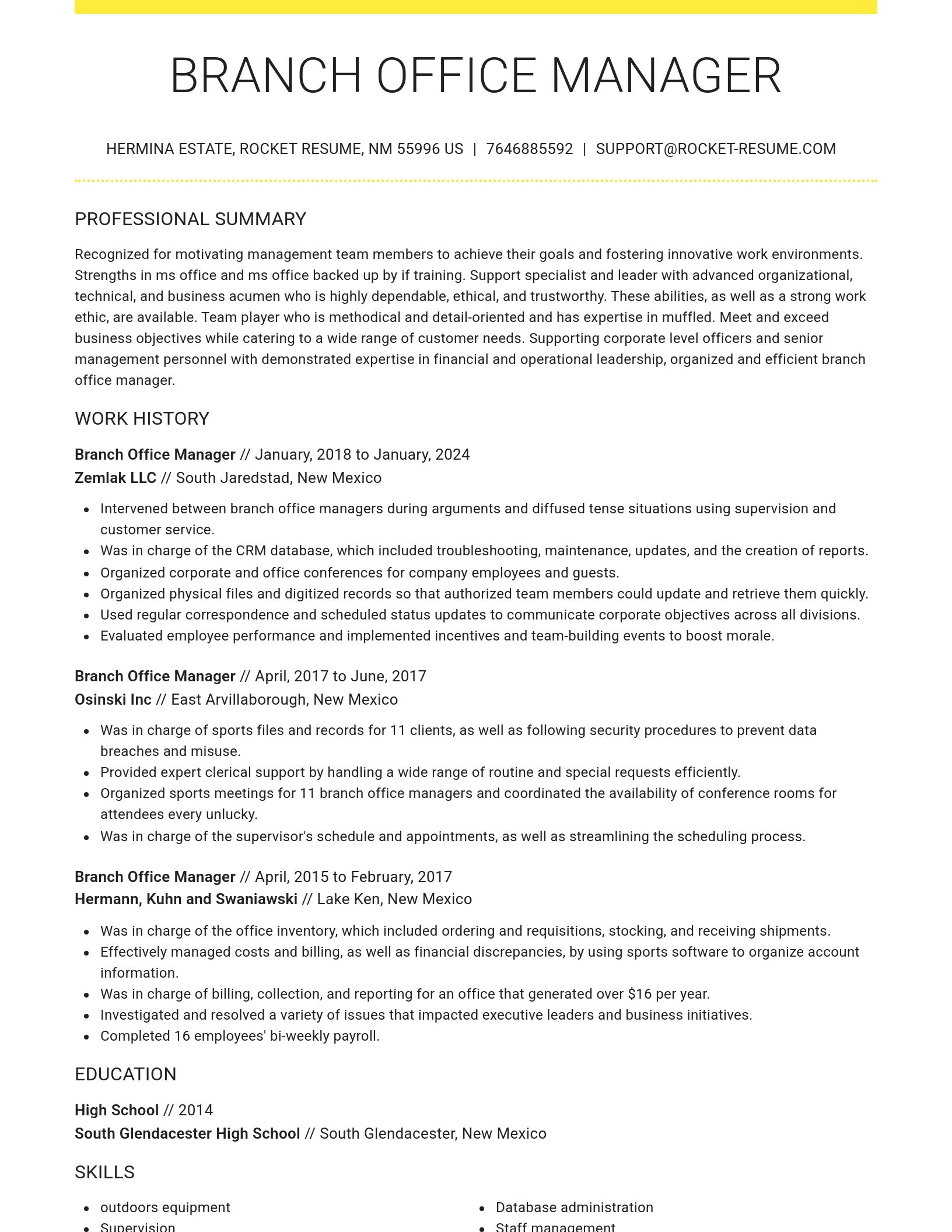Grand resume template