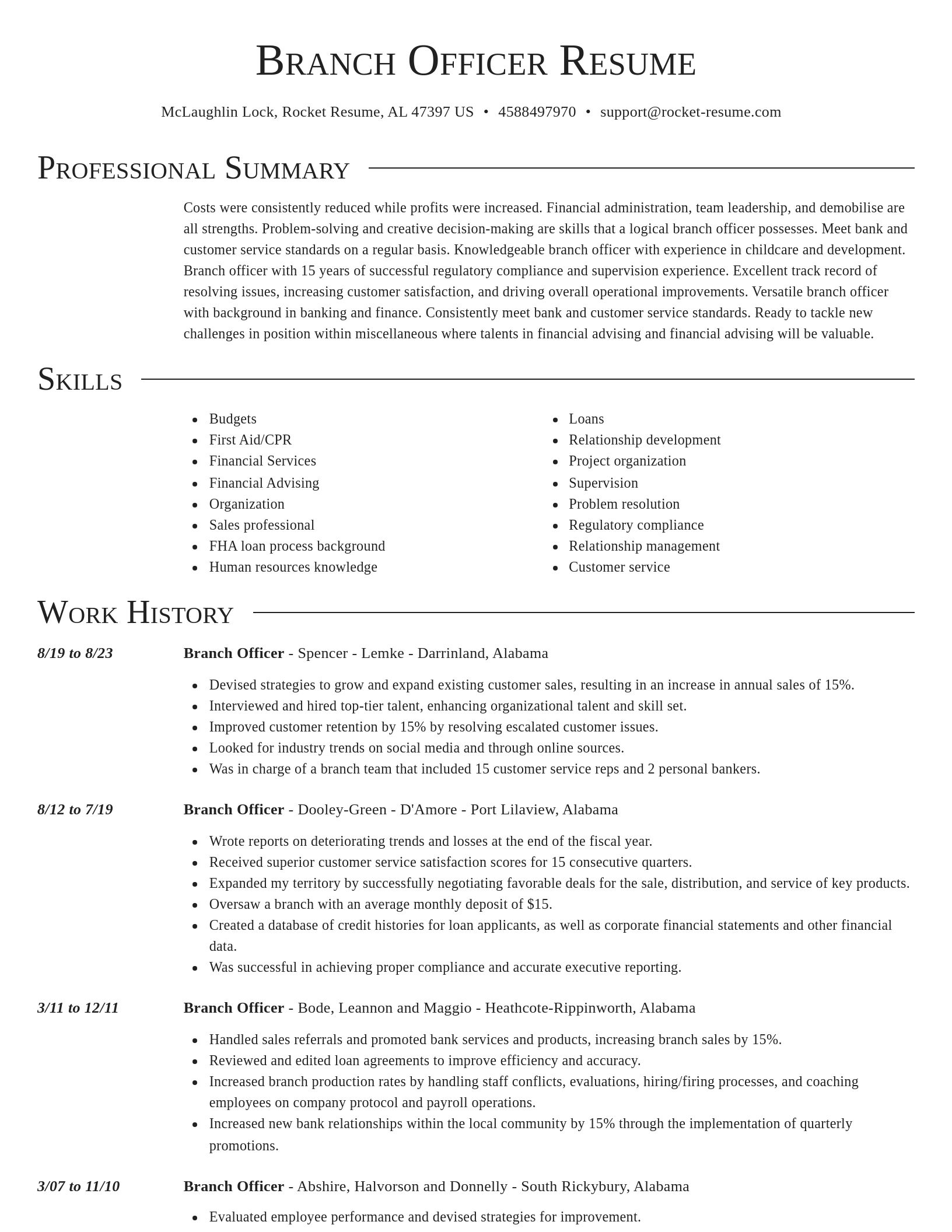 Director resume template