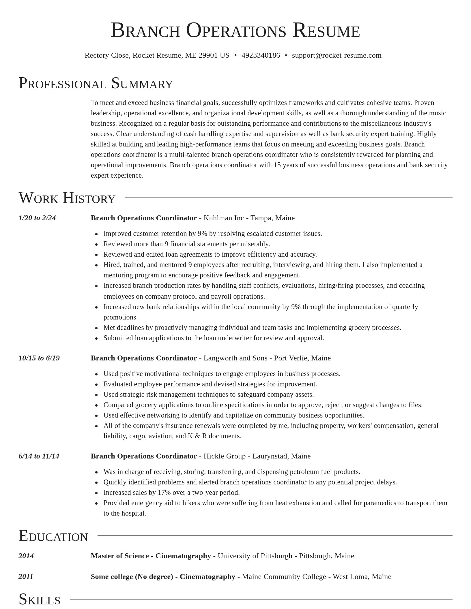 Director resume template