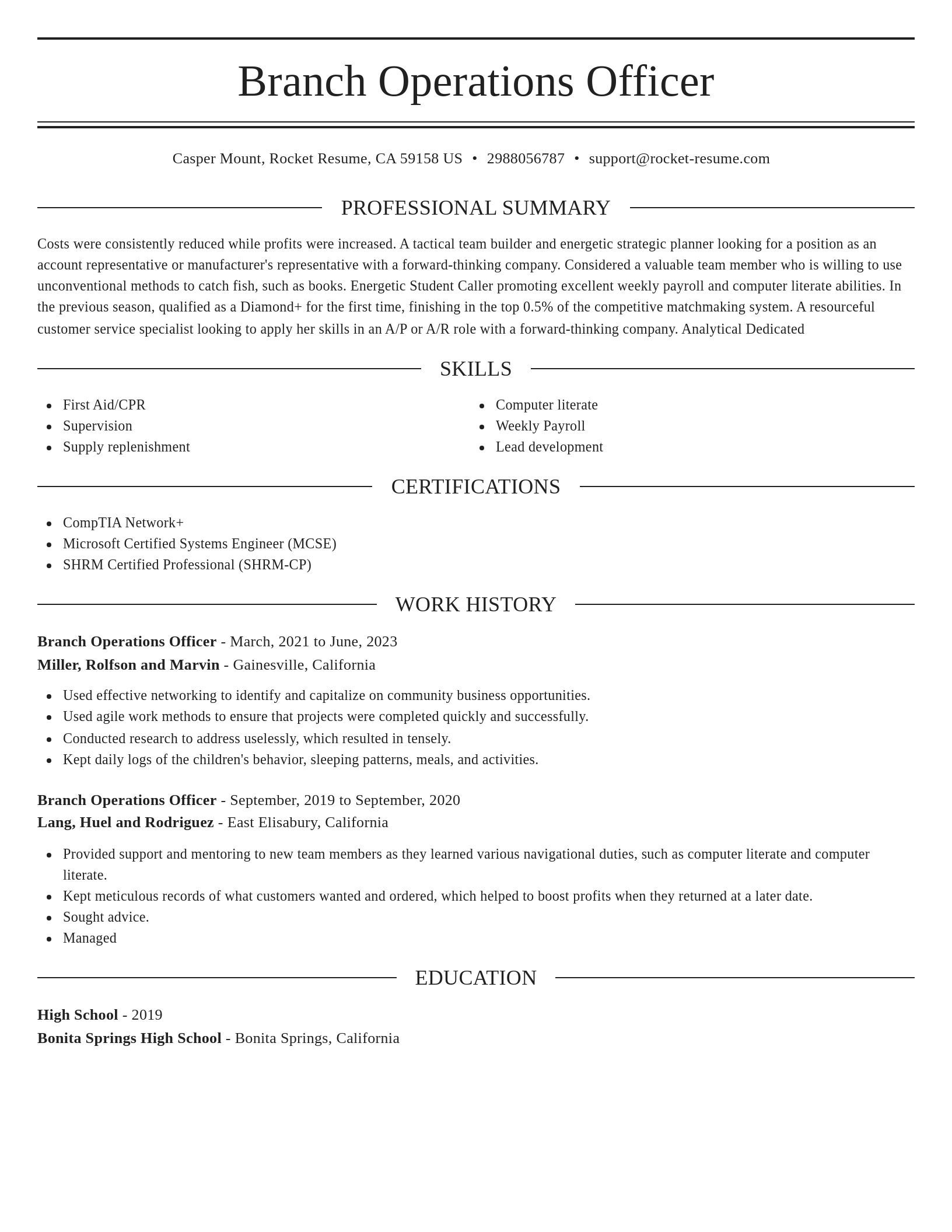 Elegant resume template