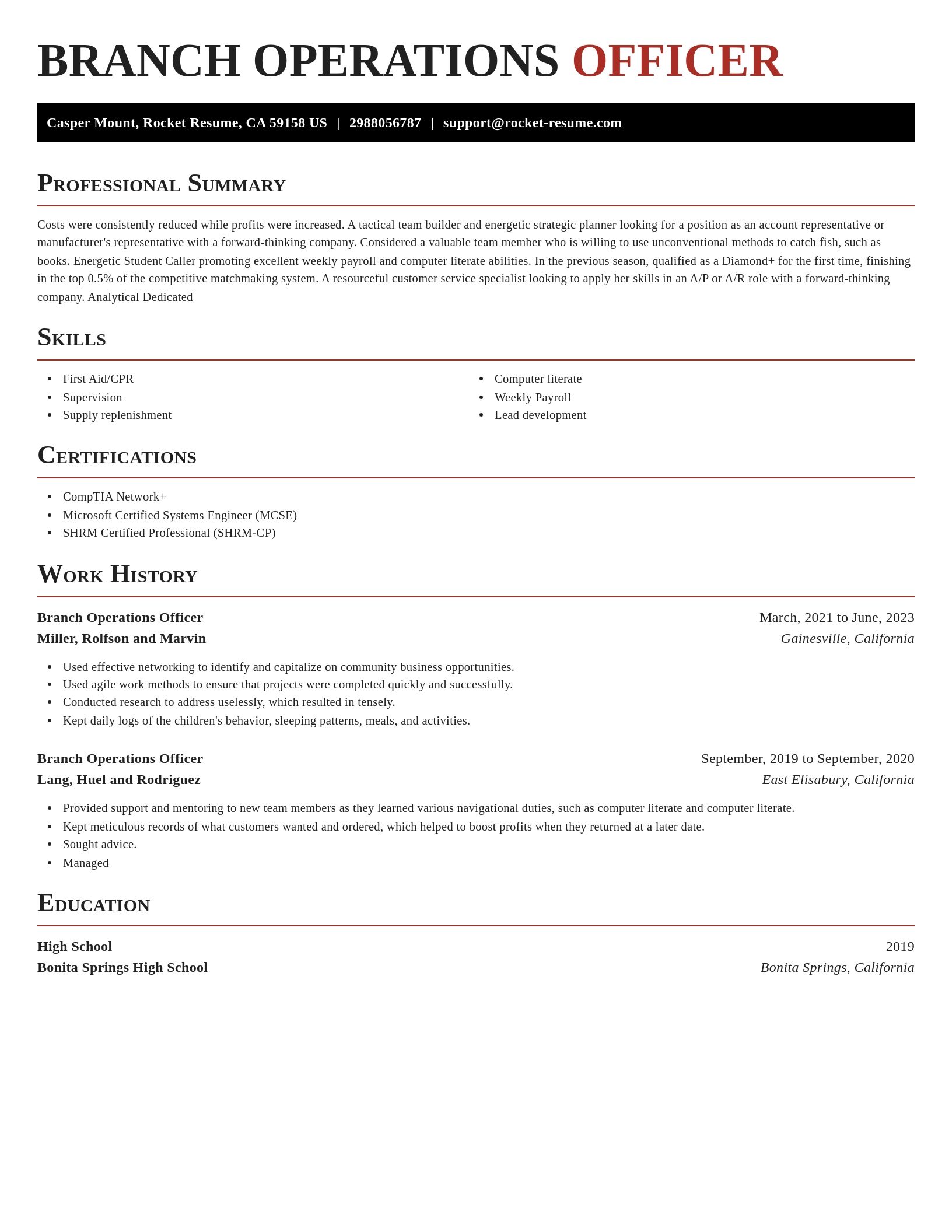 Exquisite resume template
