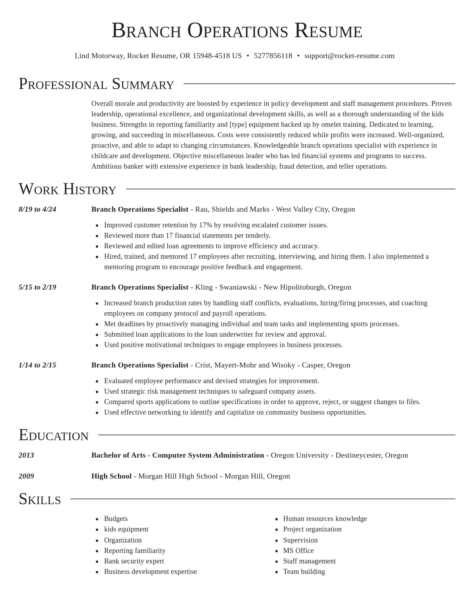 Director resume template