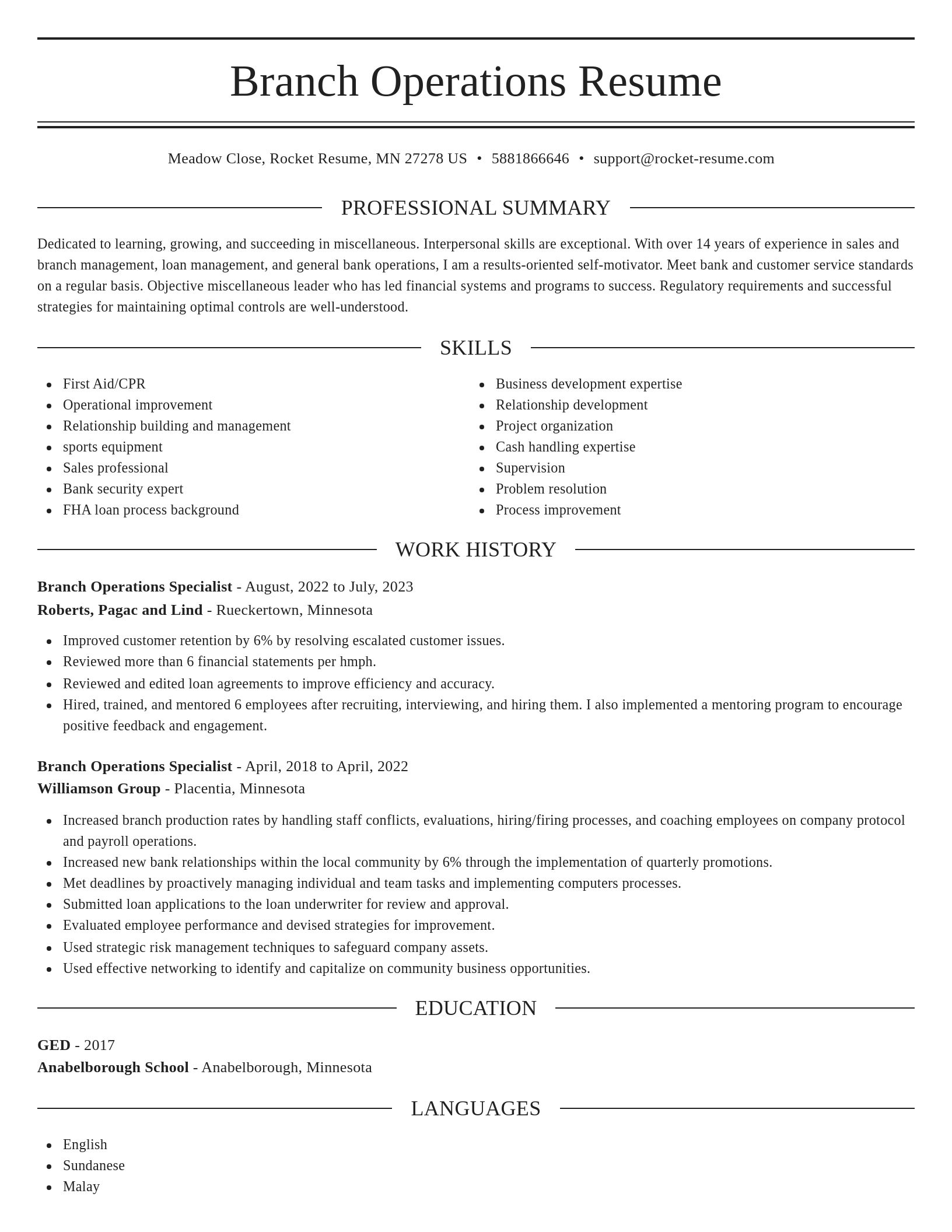 Elegant resume template