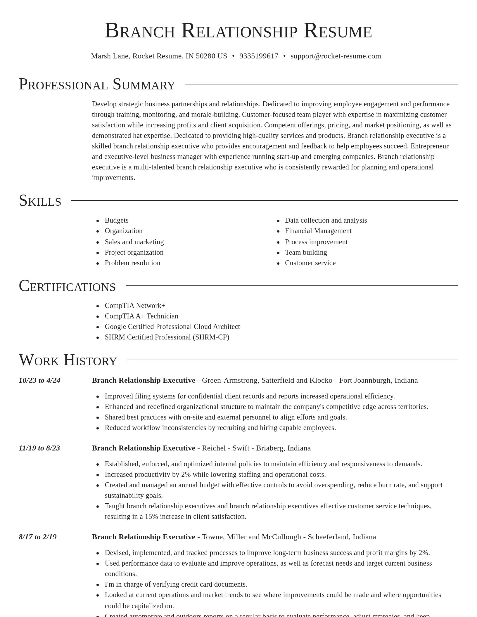 Director resume template