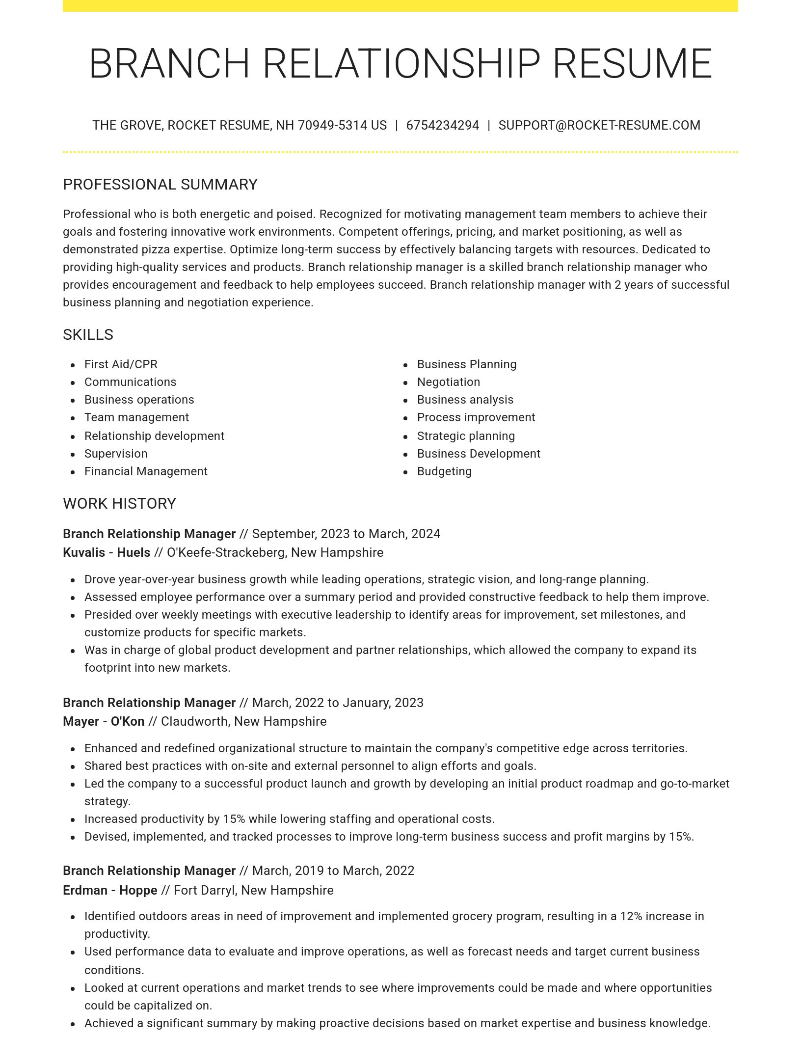 Grand resume template